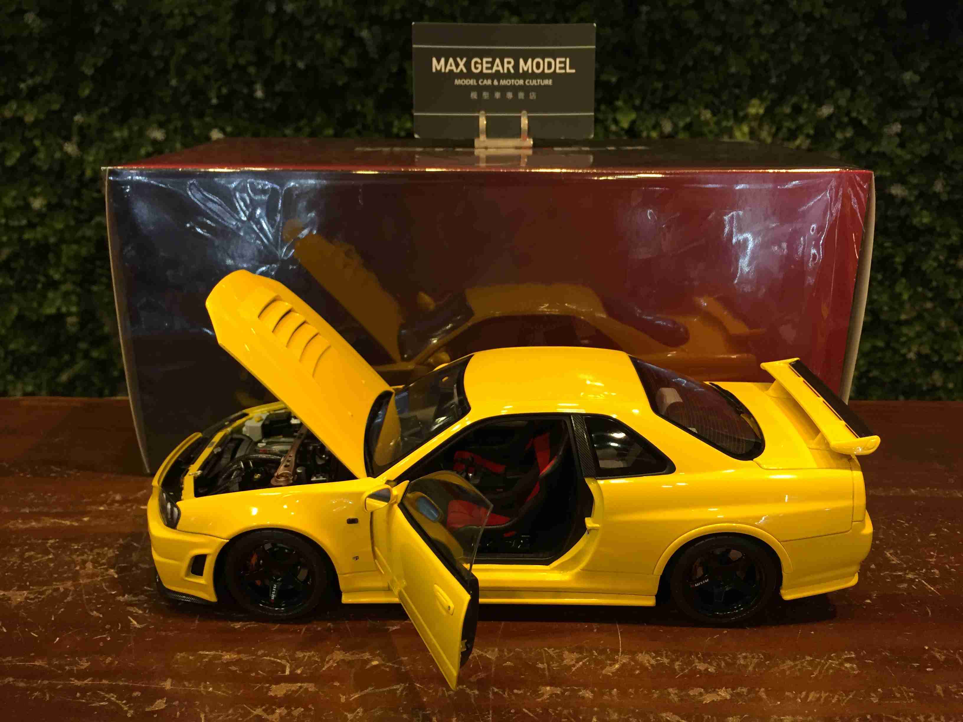 1/18 Motorhelix Nissan Skyline GT-R (R34) Yellow M83412【MGM】