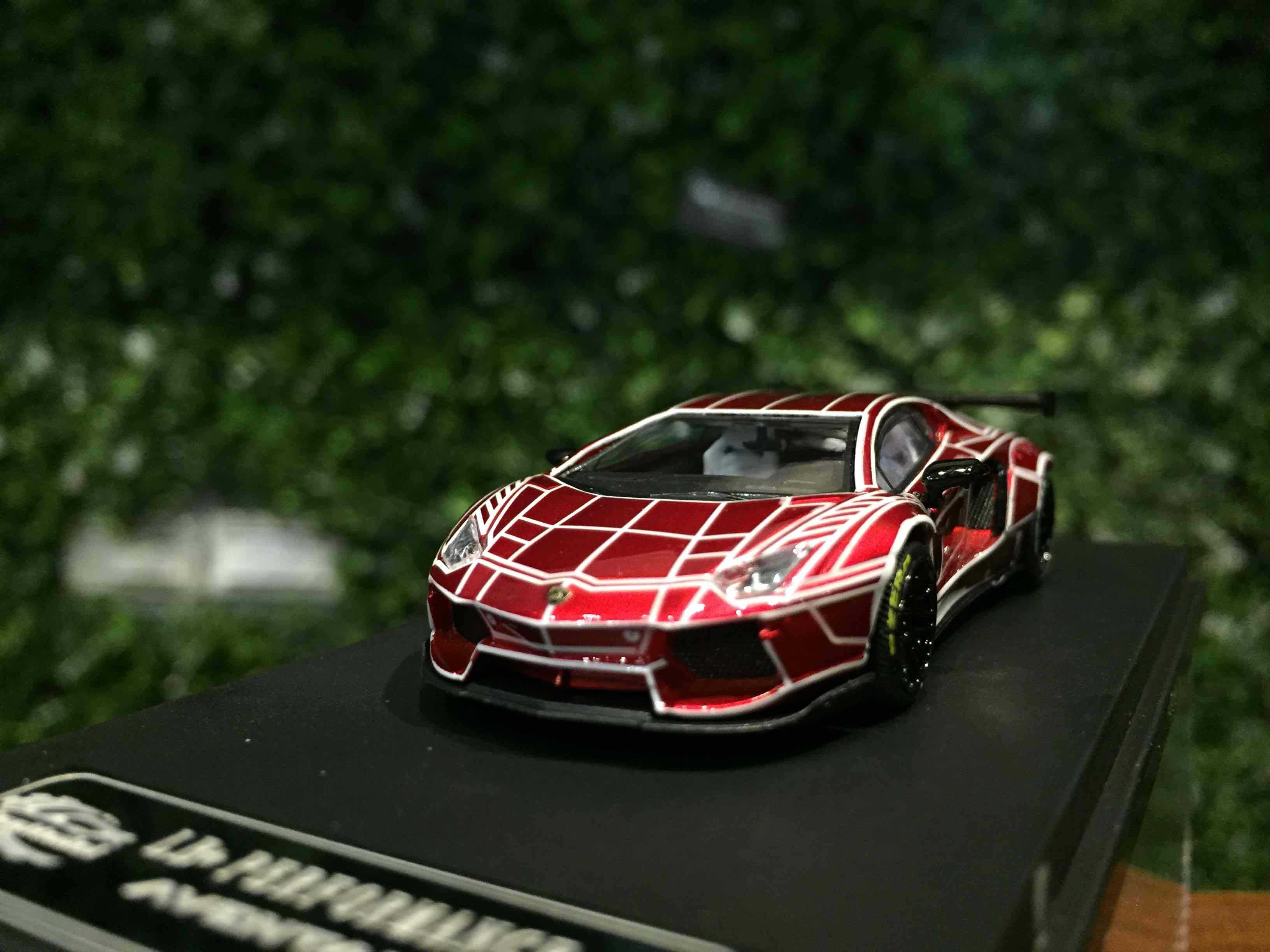1/64 KingModel LBWK Aventador Chrome Red【MGM】