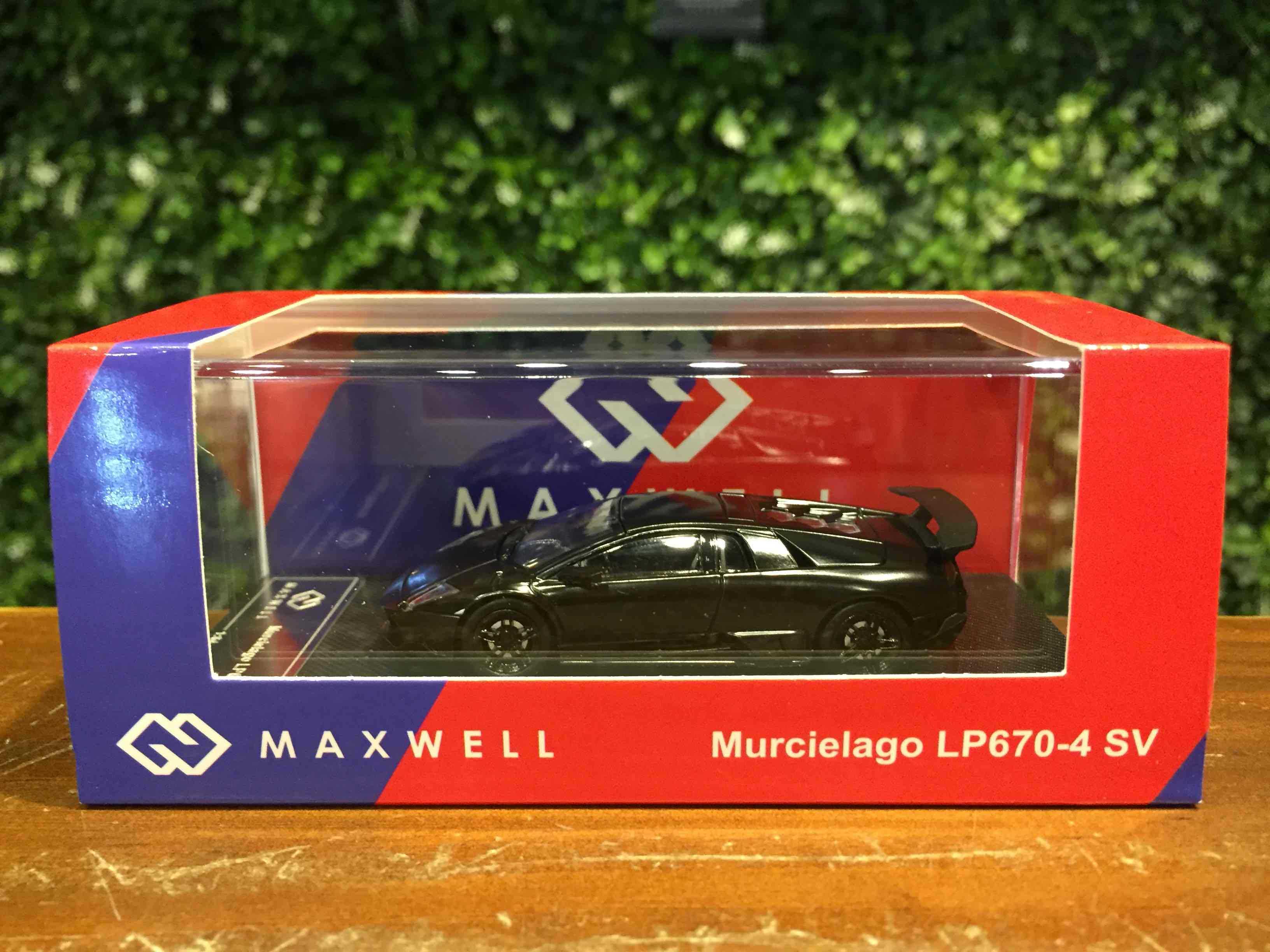 1/64 MaxWell Lamborghini Murcielago LP670-4 SV Black【MGM】