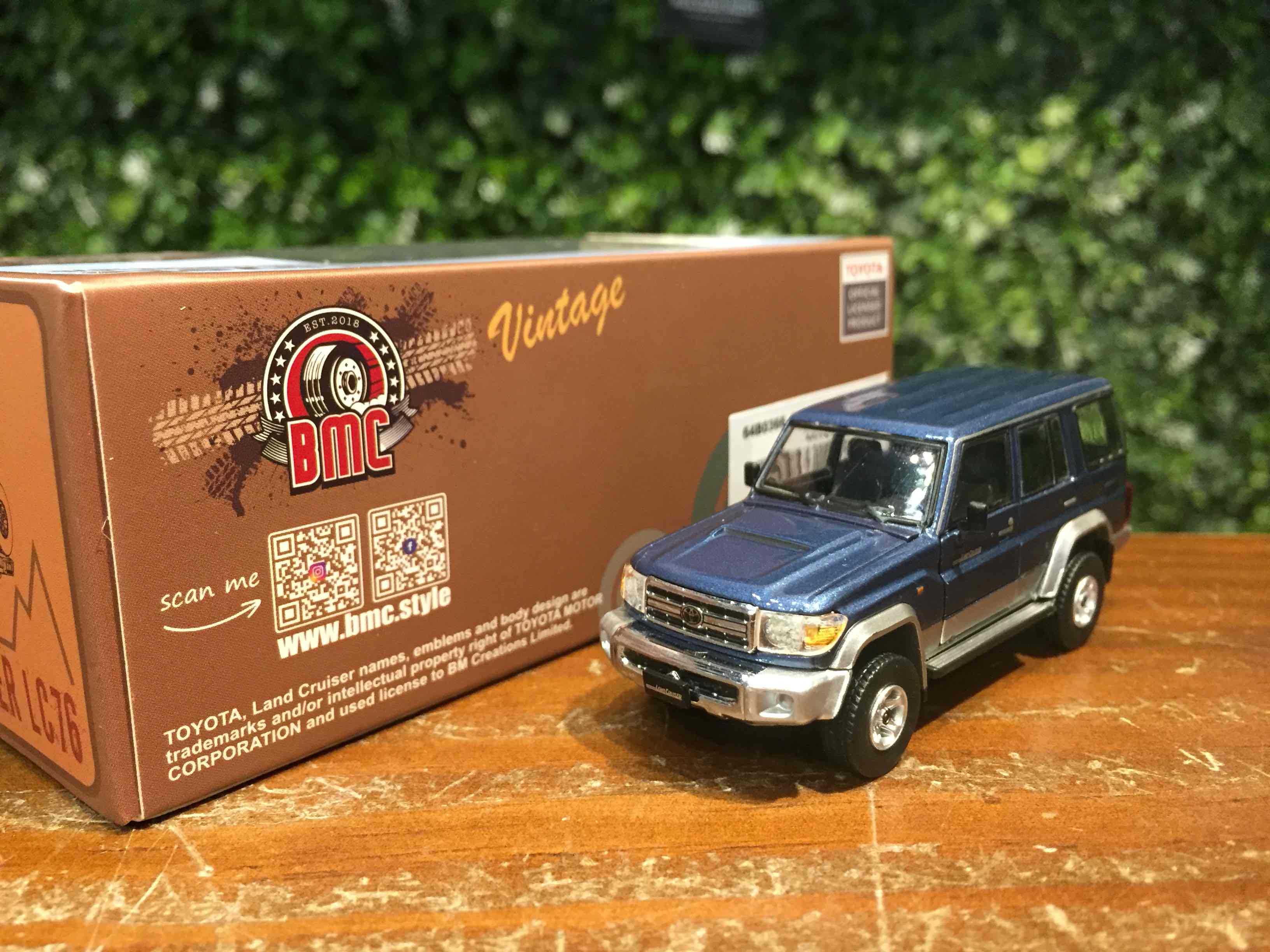 1/64 BMC Toyota Land Cruiser LC76 Blue 64B0366【MGM】