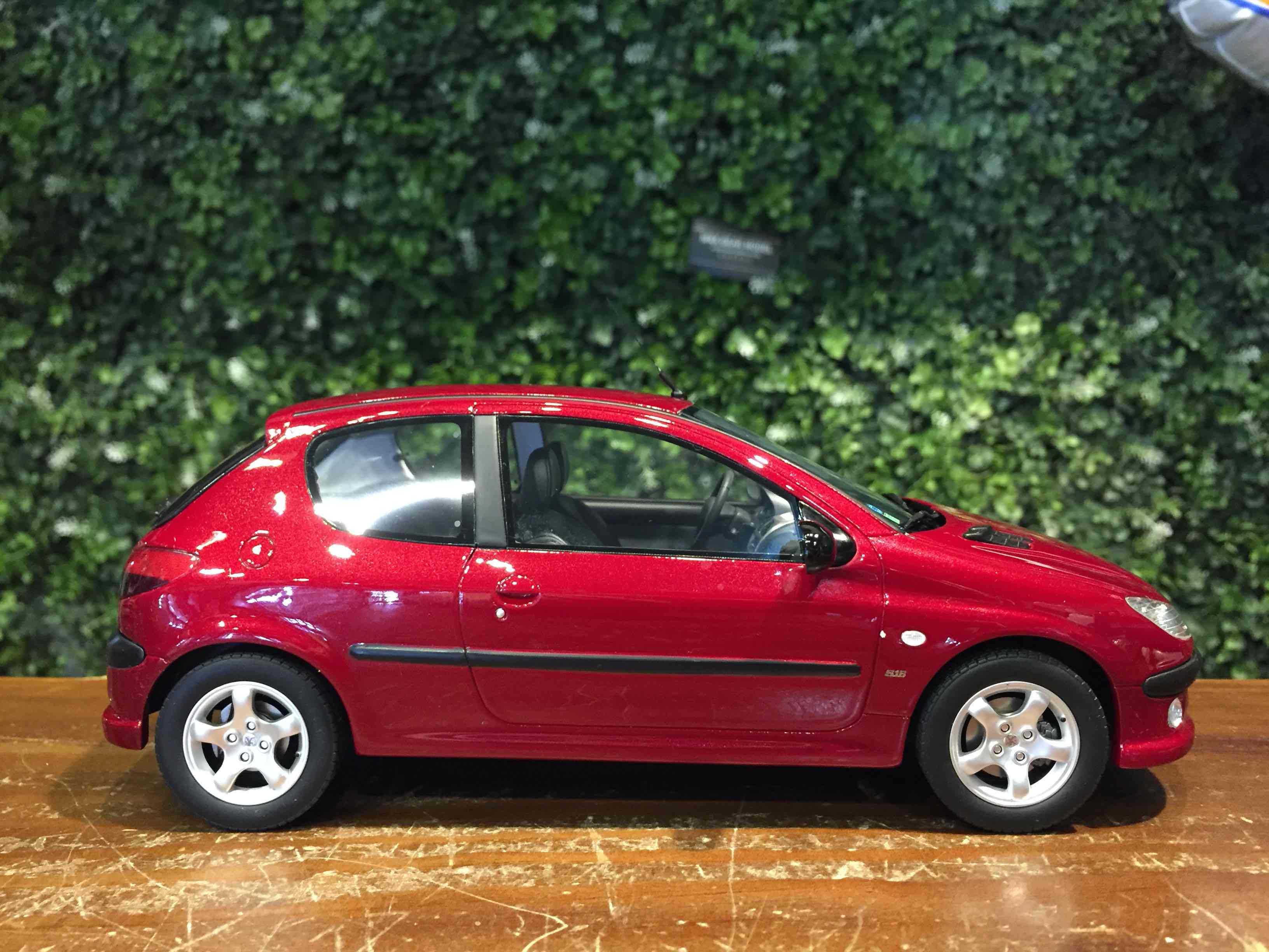 1/18 OTTO Peugeot 206 S16 Rouge Lucifer EKQ 1999 OT1039【MGM】