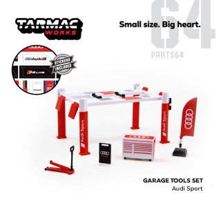 1/64 Tarmac Garage Tool Set Audi Sport 工具組 T64A001AS【MGM】