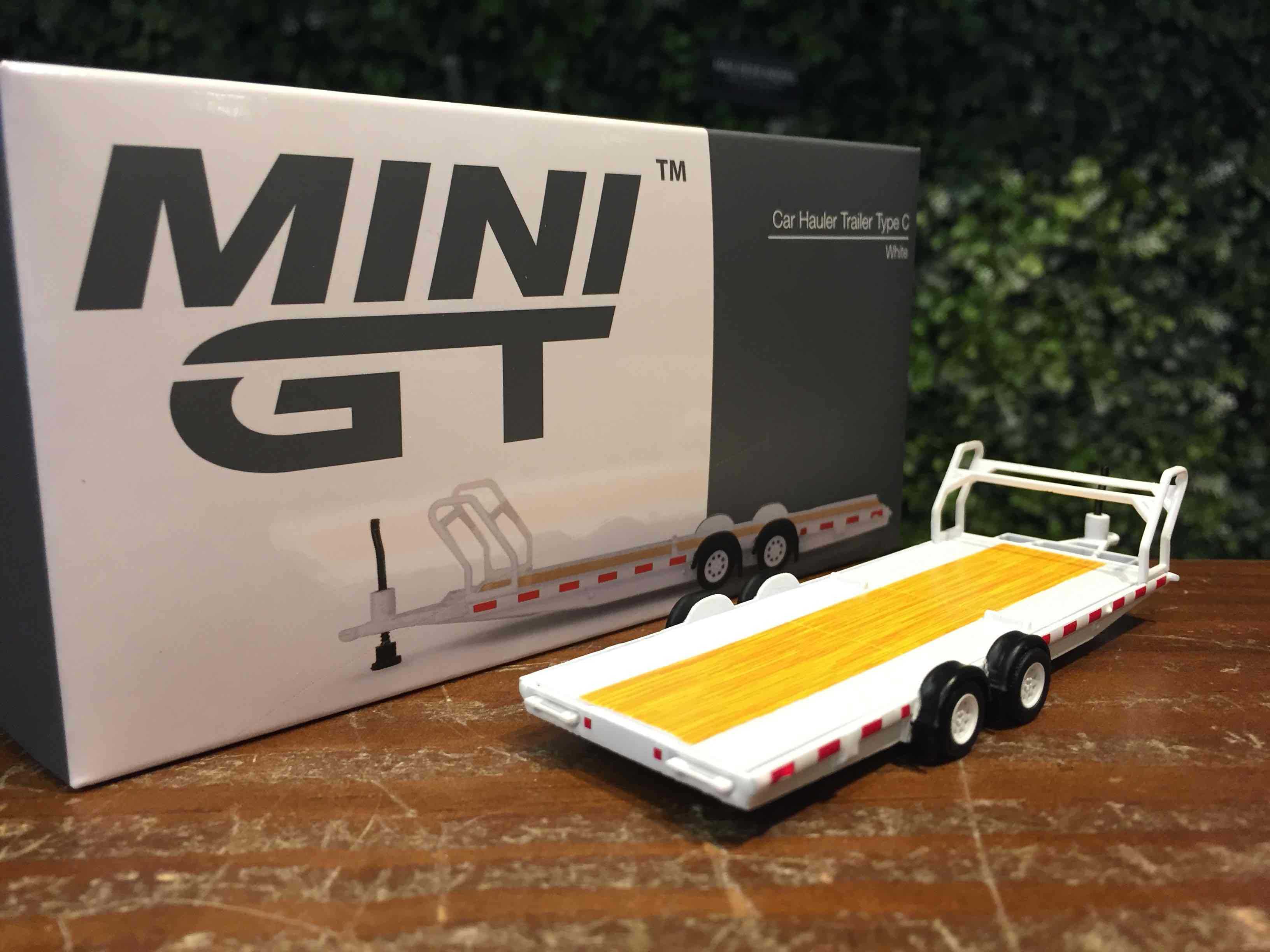 1/64 MiniGT Car Hauler Trailer White MGTAC21【MGM】