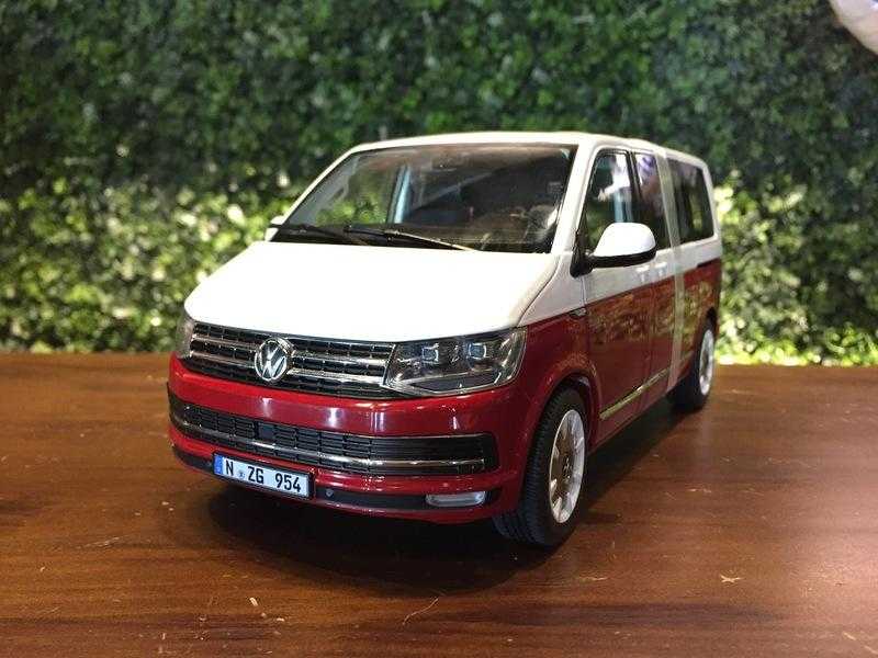 1/18 NZG Volkswagen VW Multivan T6 Highline 2017 白/紅【MGM】