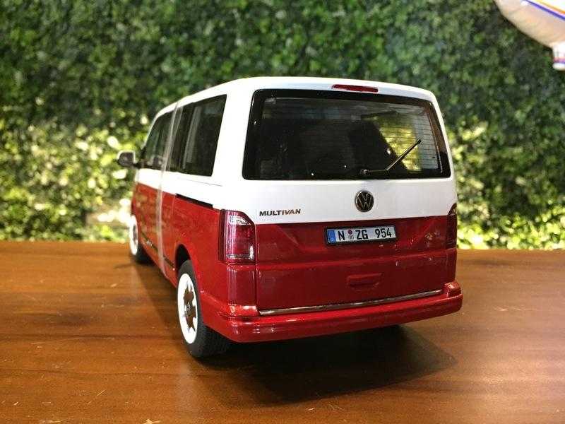 1/18 NZG Volkswagen VW Multivan T6 Highline 2017 白/紅【MGM】