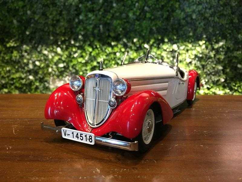 1/18 CMC Audi 225 Front Roadster, 1935 Red/White M075C【MGM】