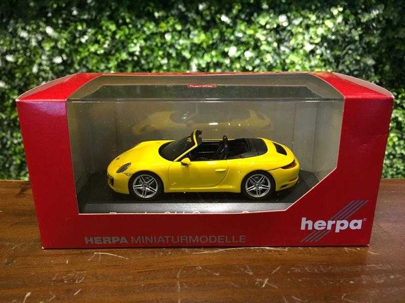 1/43 Herpa Porsche 911 (991) Carrera Cabriolet Yellow【MGM】