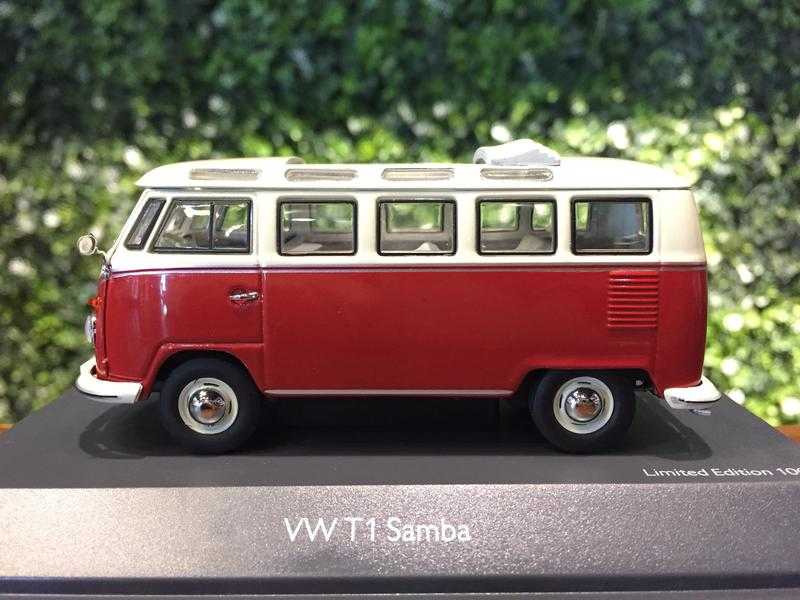 1/43 Schuco Volkswagen VW T1 Samba Bus Red 450374300【MGM】