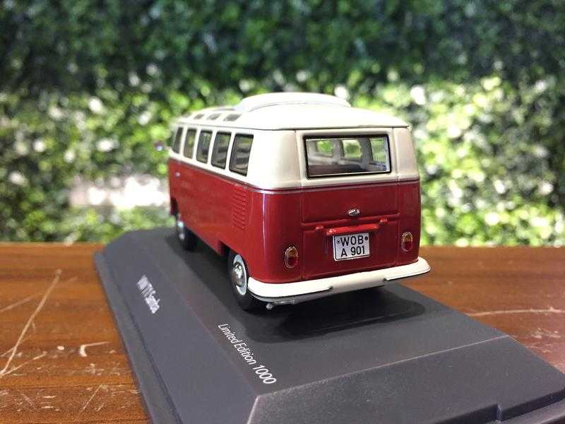 1/43 Schuco Volkswagen VW T1 Samba Bus Red 450374300【MGM】