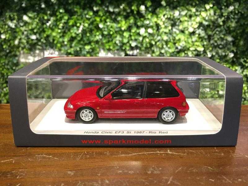 1/43 Spark Honda Civic EF3 Si 1987 Rio Red S5451【MGM】