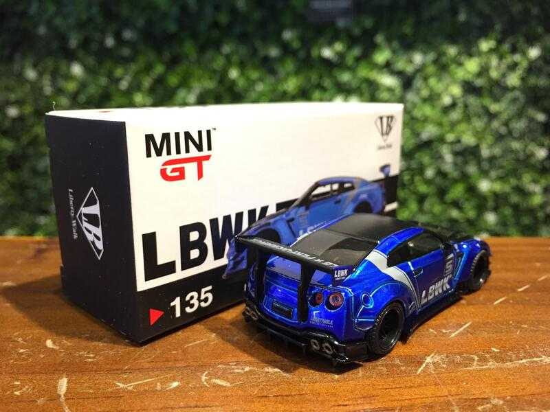 MINI GT LB*WORKS Nissan GT-R R35 Light Blue #184 Macau