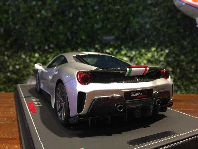 1/18 BBR Ferrari 488 Pista Piloti Argento P18160D【MGM】 - Max