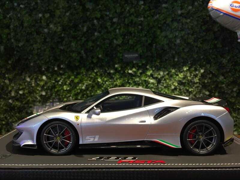 1/18 BBR Ferrari 488 Pista Piloti Argento P18160D【MGM】 - Max