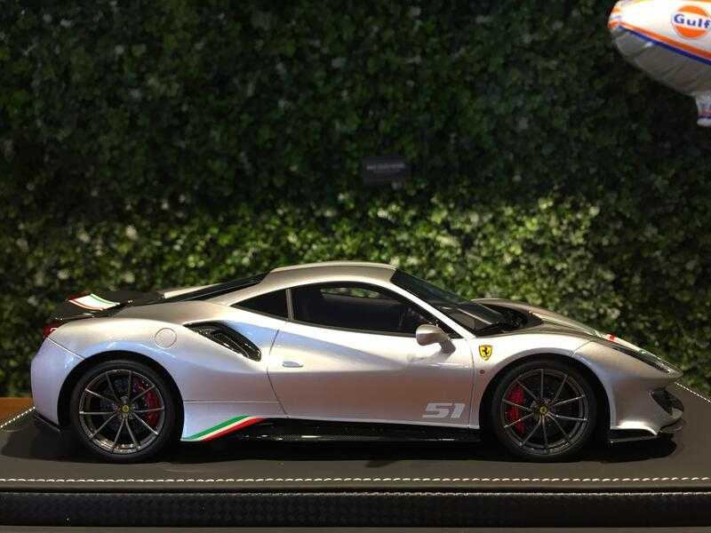 1/18 BBR Ferrari 488 Pista Piloti Argento P18160D【MGM】 - Max