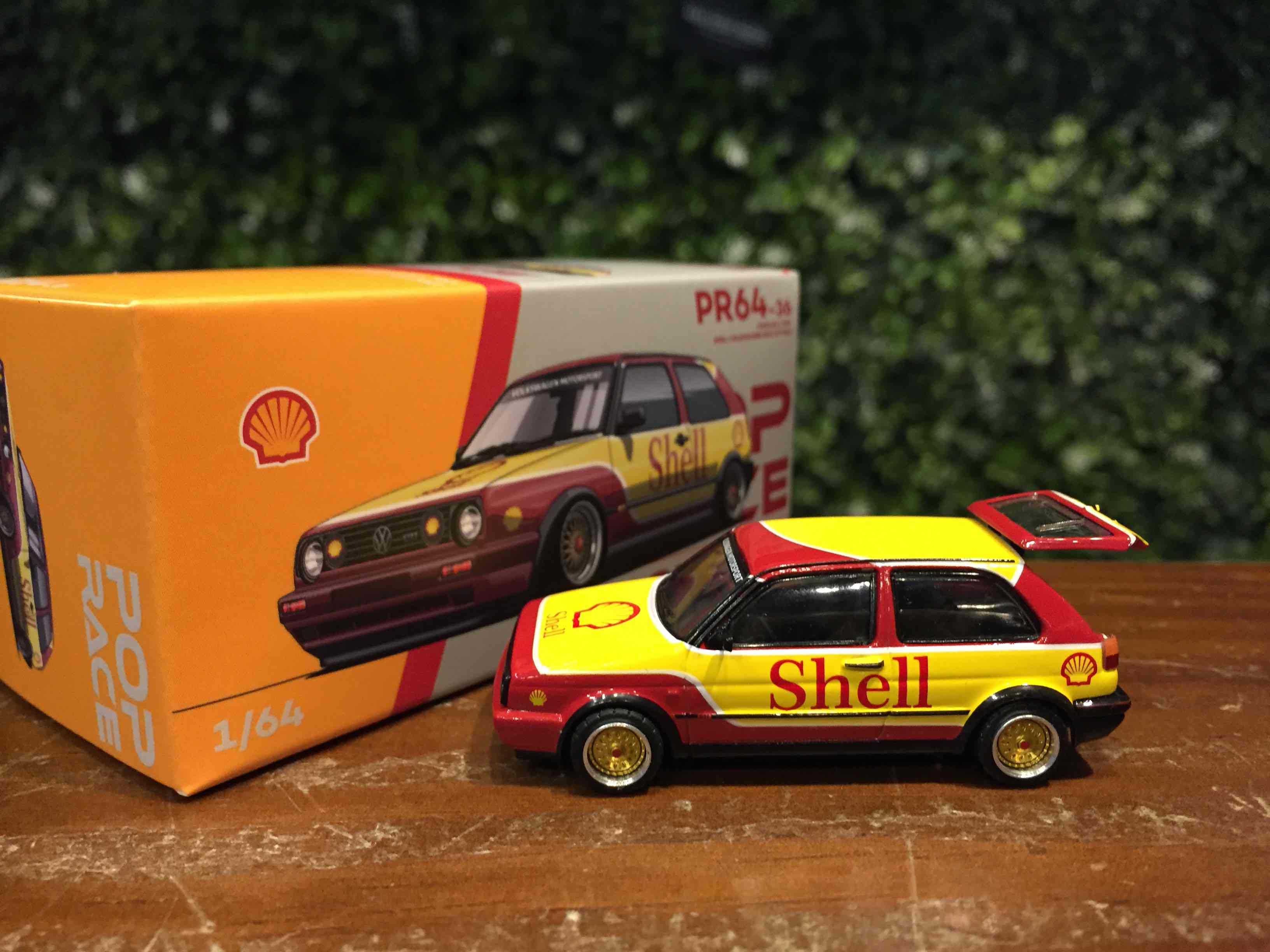 1/64 POPRACE Volkswagen VW Golf GTI MK2 Shell PR640036【MGM】