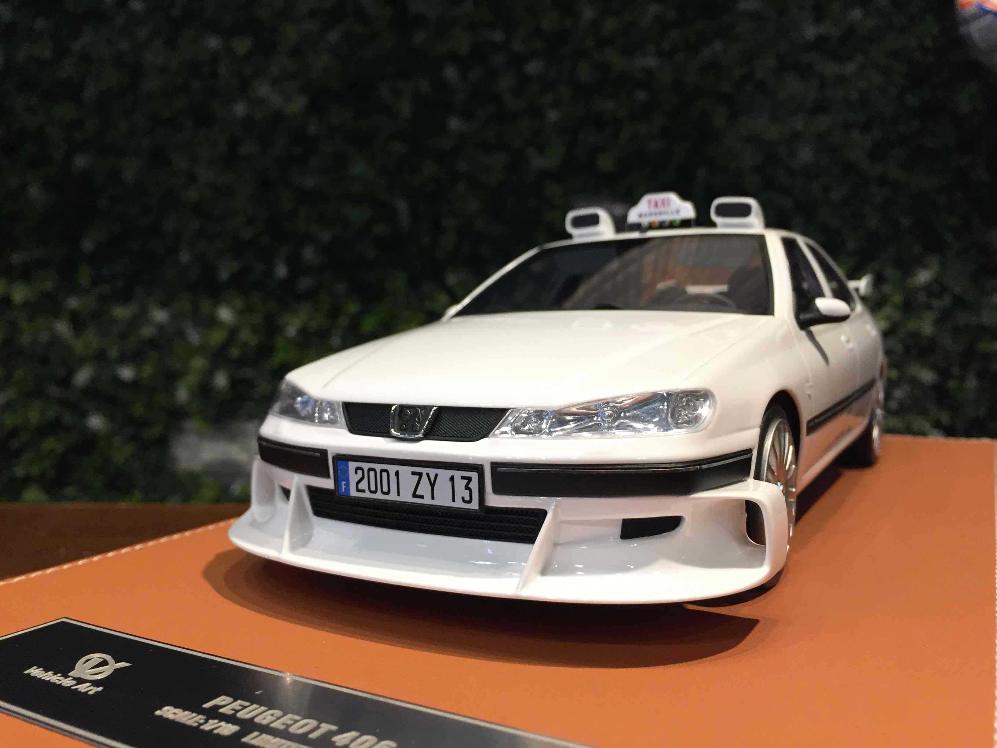 1/18 VehicleArt Peugeot 406 Taxi White【MGM】