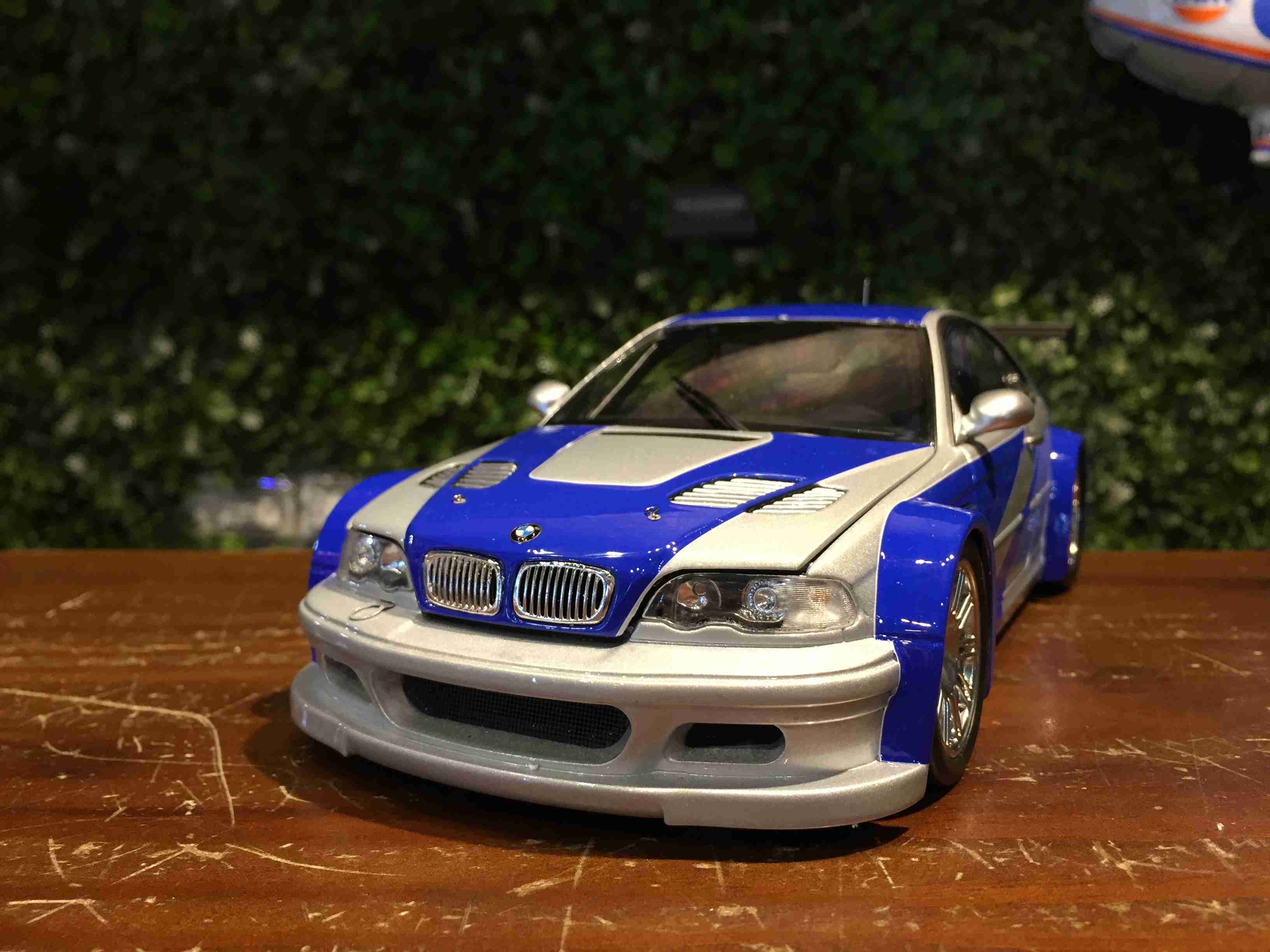 1/18 DCN BMW M3 GTR (E46) Blue/White【MGM】 - Max Gear Model 模型