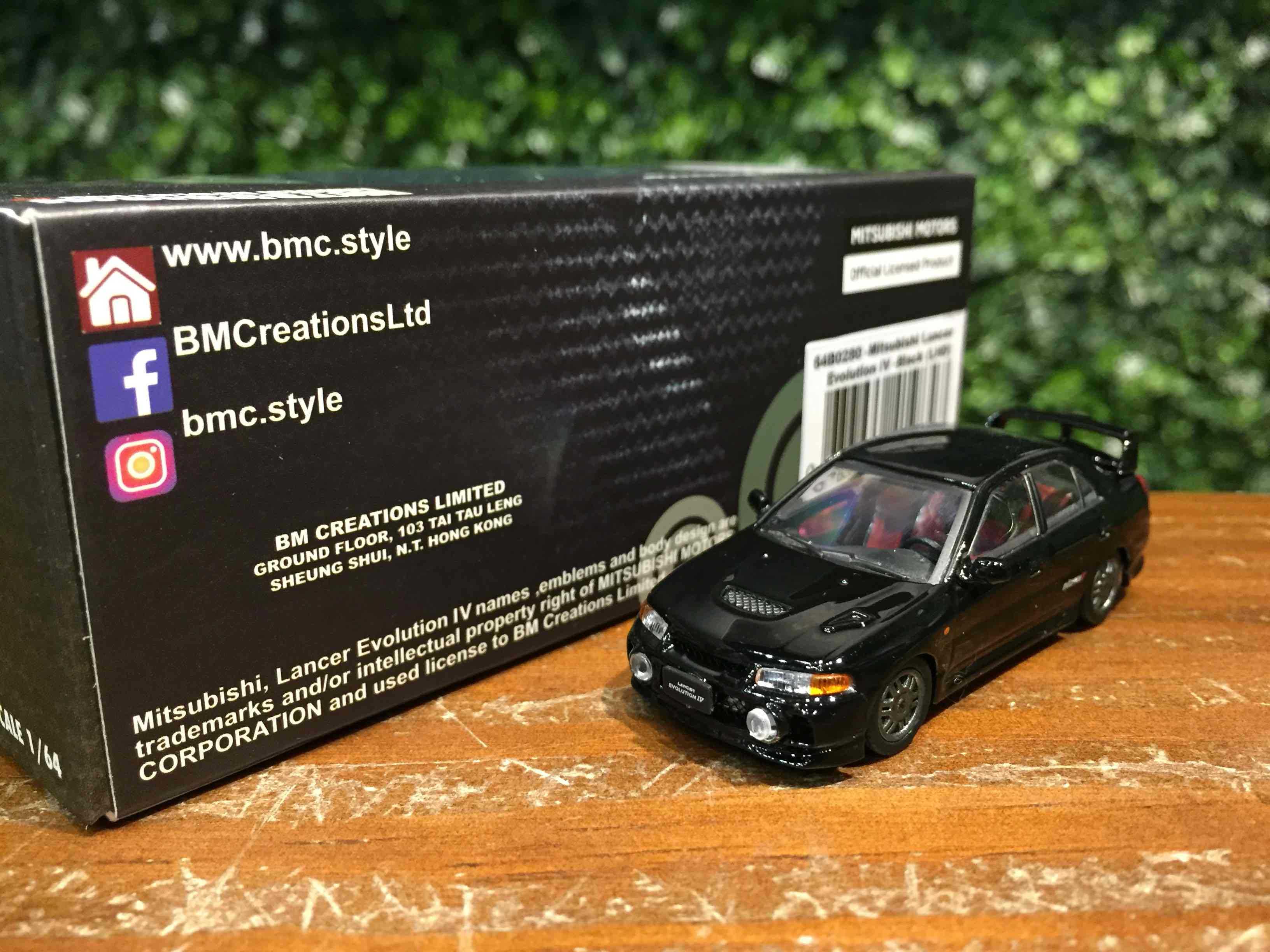 1/64 BM Creation Mitsubishi Lancer EVO IV Black 64B0280【MGM】