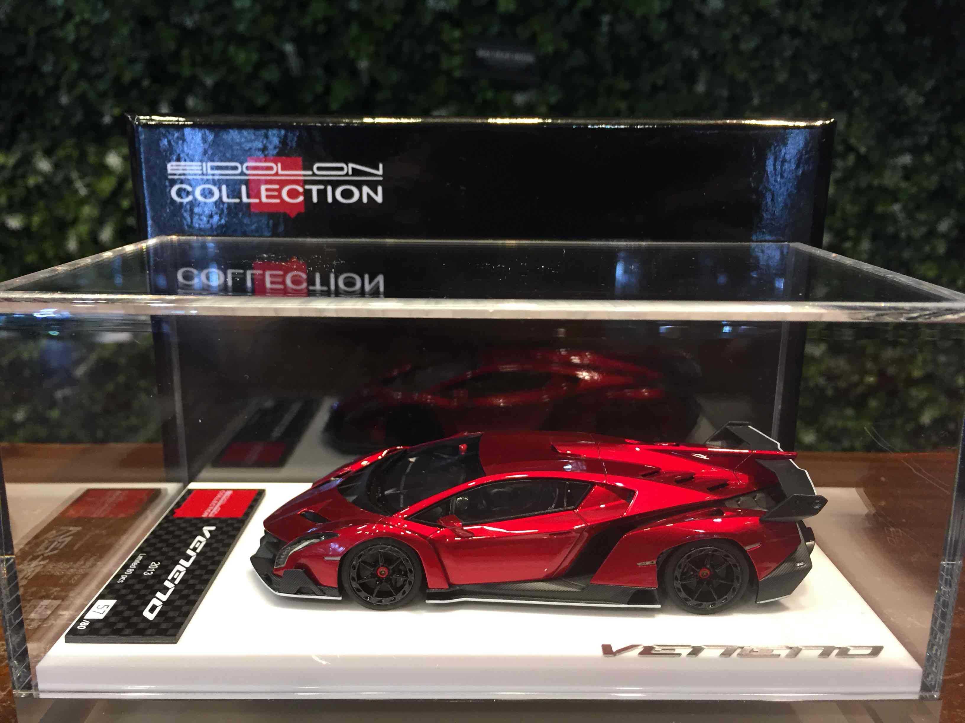 1/43 MakeUp Lamborghini Veneno 2013 Candy Red EM449D【MGM】