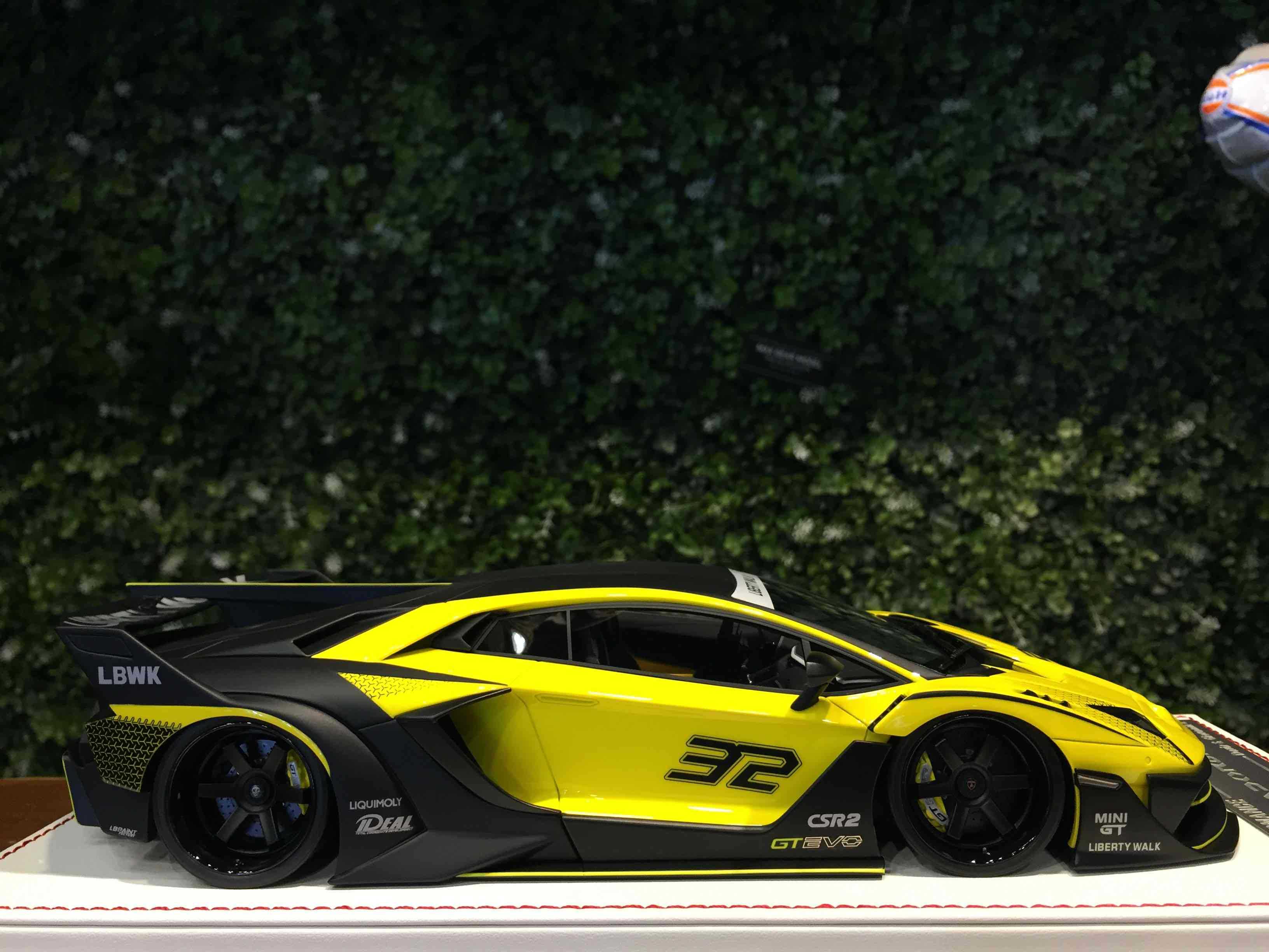 1/18 D\u0026G LBWK Aventador GT EVO Yellow DG180223D【MGM】