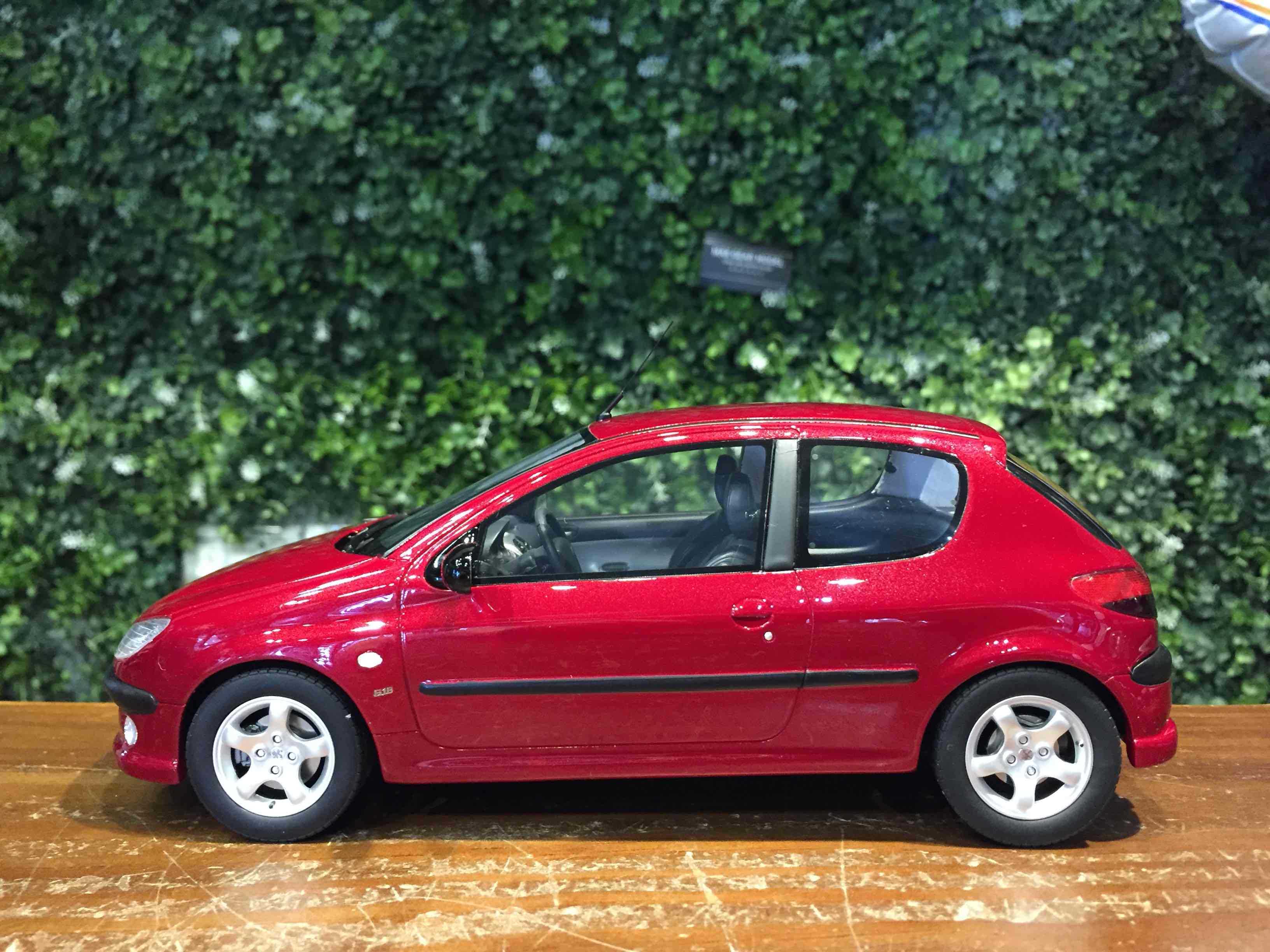 1/18 OTTO Peugeot 206 S16 Rouge Lucifer EKQ 1999 OT1039【MGM】