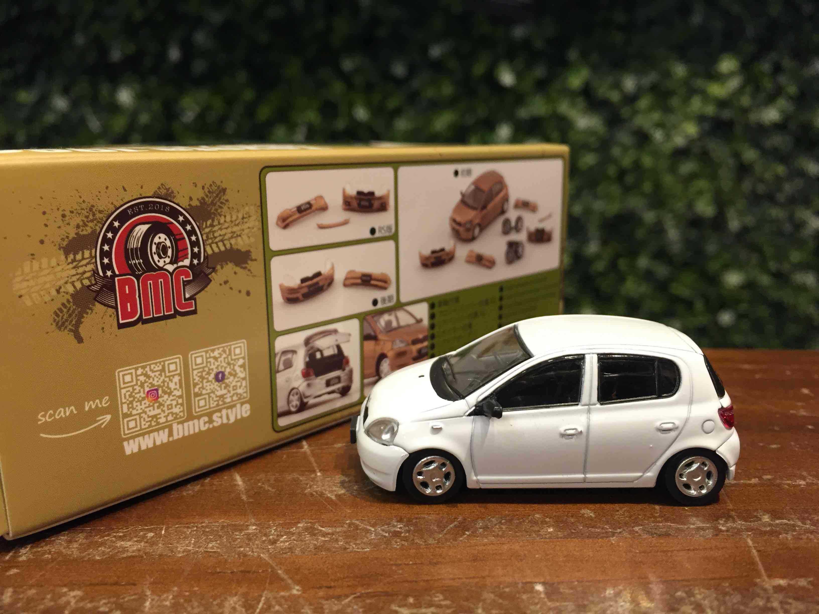 1/64 BMC Toyota Yaris (Vitz) 1998 White 64b0378【MGM】