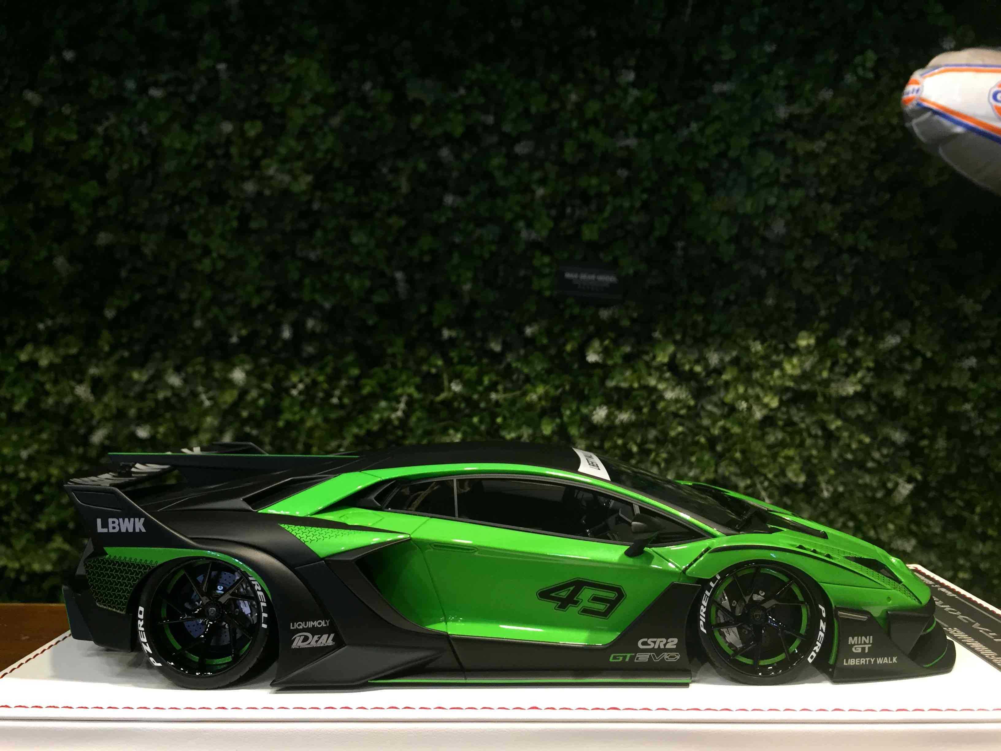 1/18 D\u0026G LBWK Aventador GT EVO Pearl Green DG180223C【MGM】