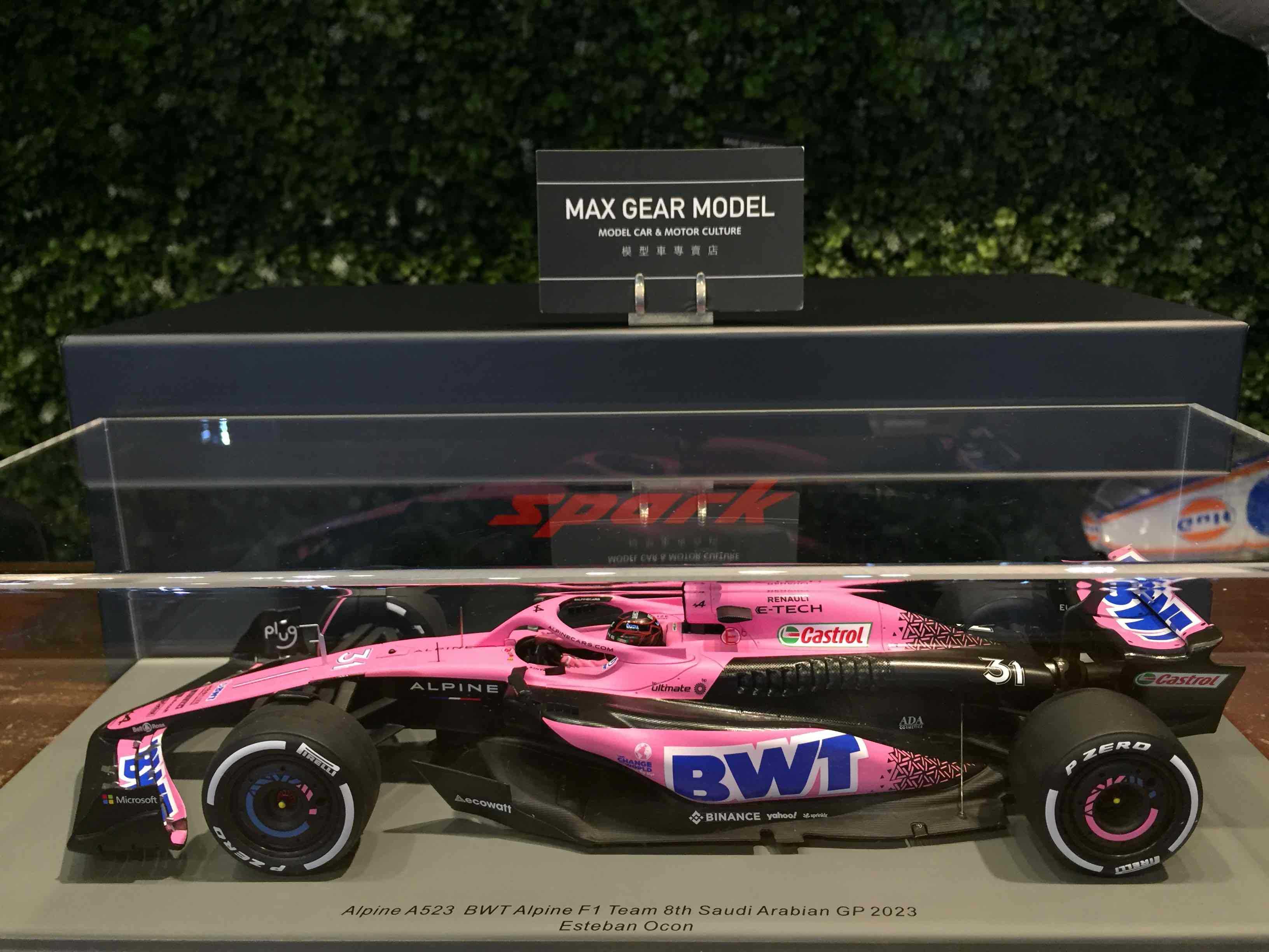 1/18 Spark Alpine A523 Esteban Ocon 8th GP 2023 18S883【MGM】