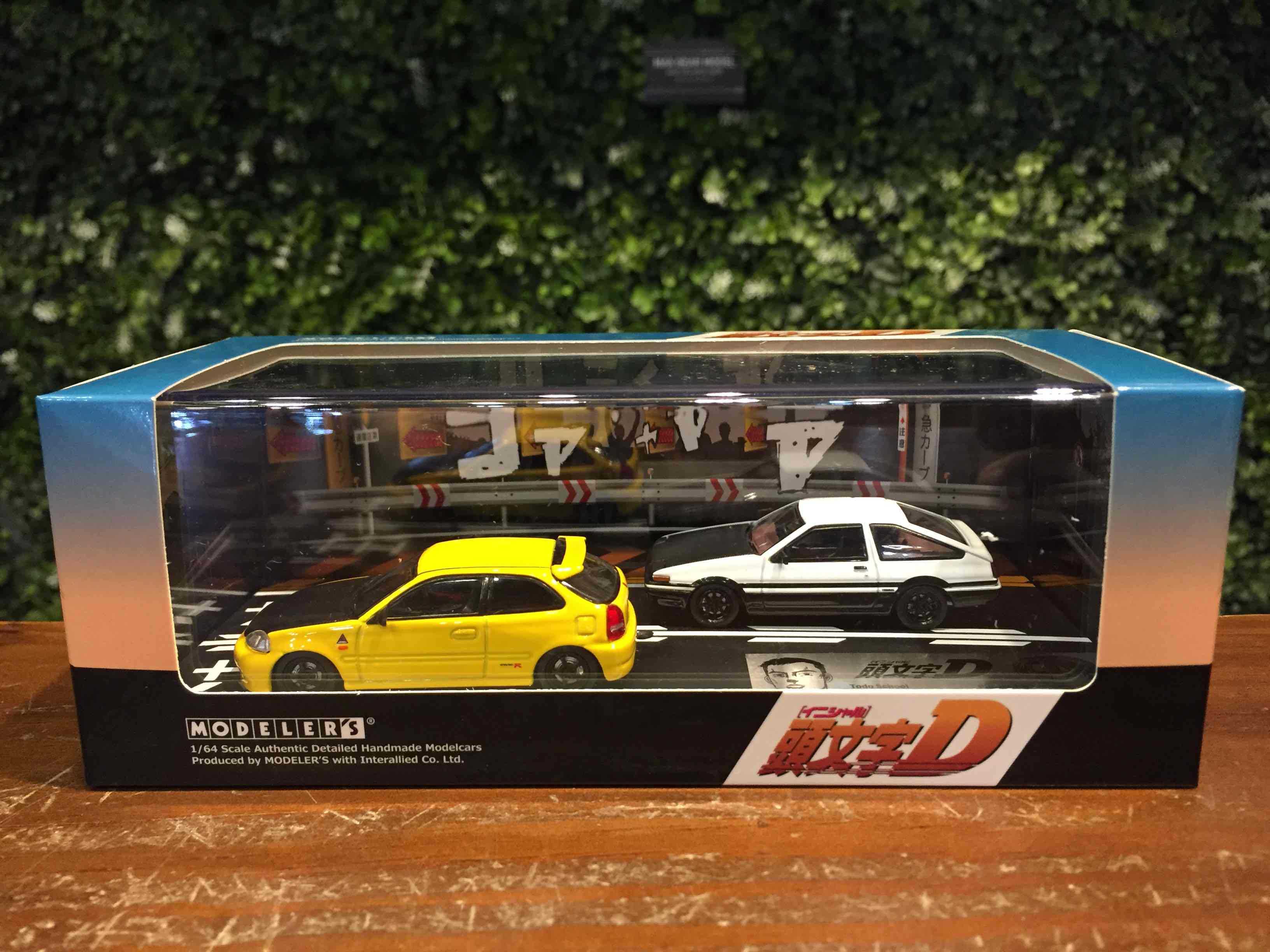 1/64 Modelers 頭文字D 館智幸 HondaCivic EK9 藤原拓海 AE86 MD64212【MGM】