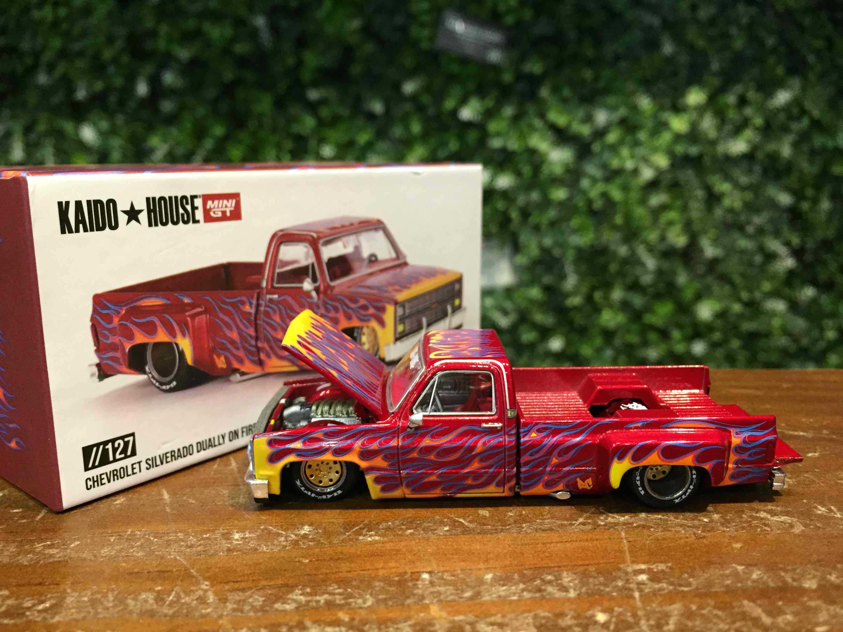 1/64 MiniGT Chevrolet Silverado Dually Fire V1 KHMG127【MGM】