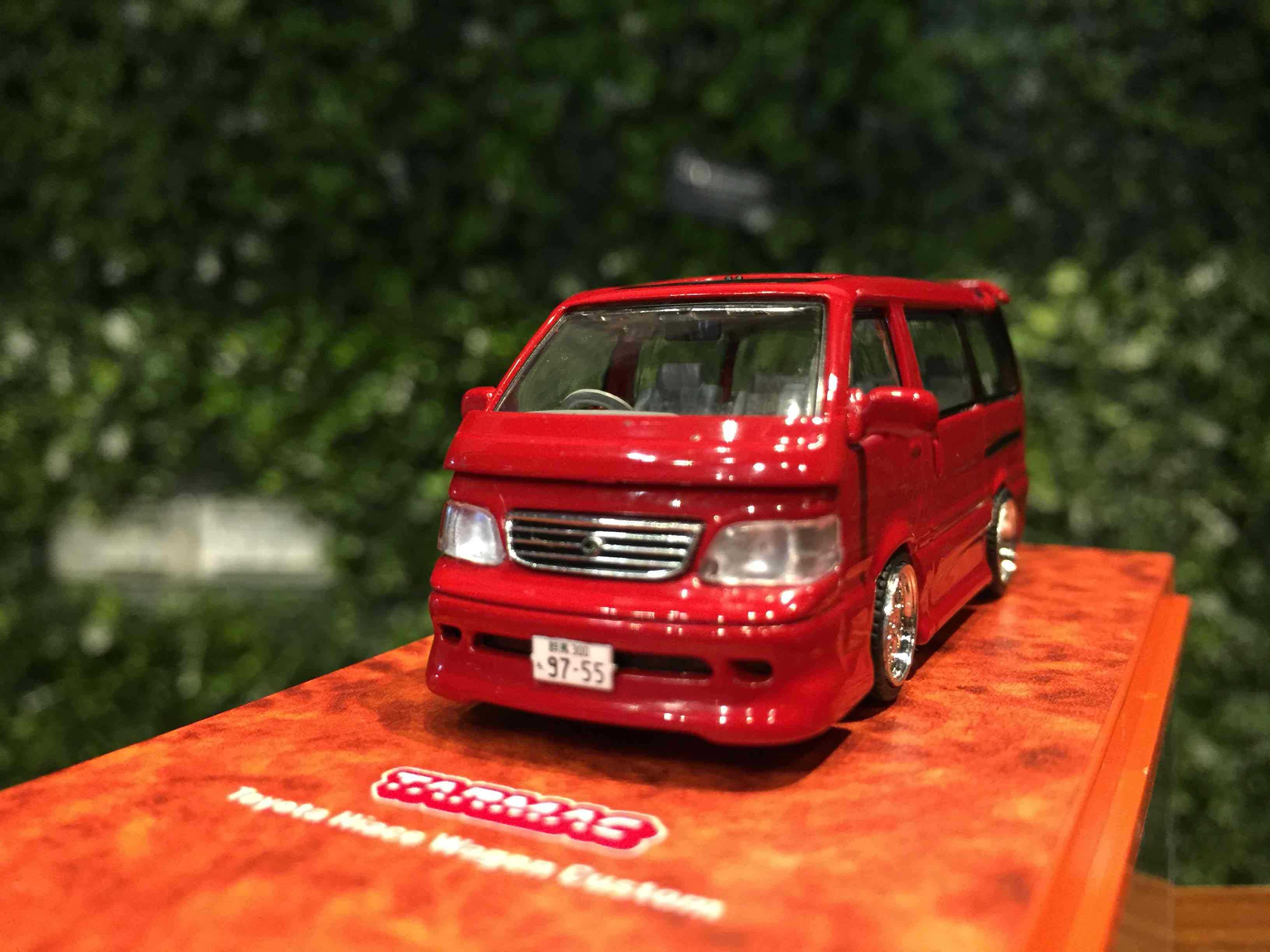 1/64 Tarmac Toyota Hiace Wagon Custom Red T64R078RE【MGM】