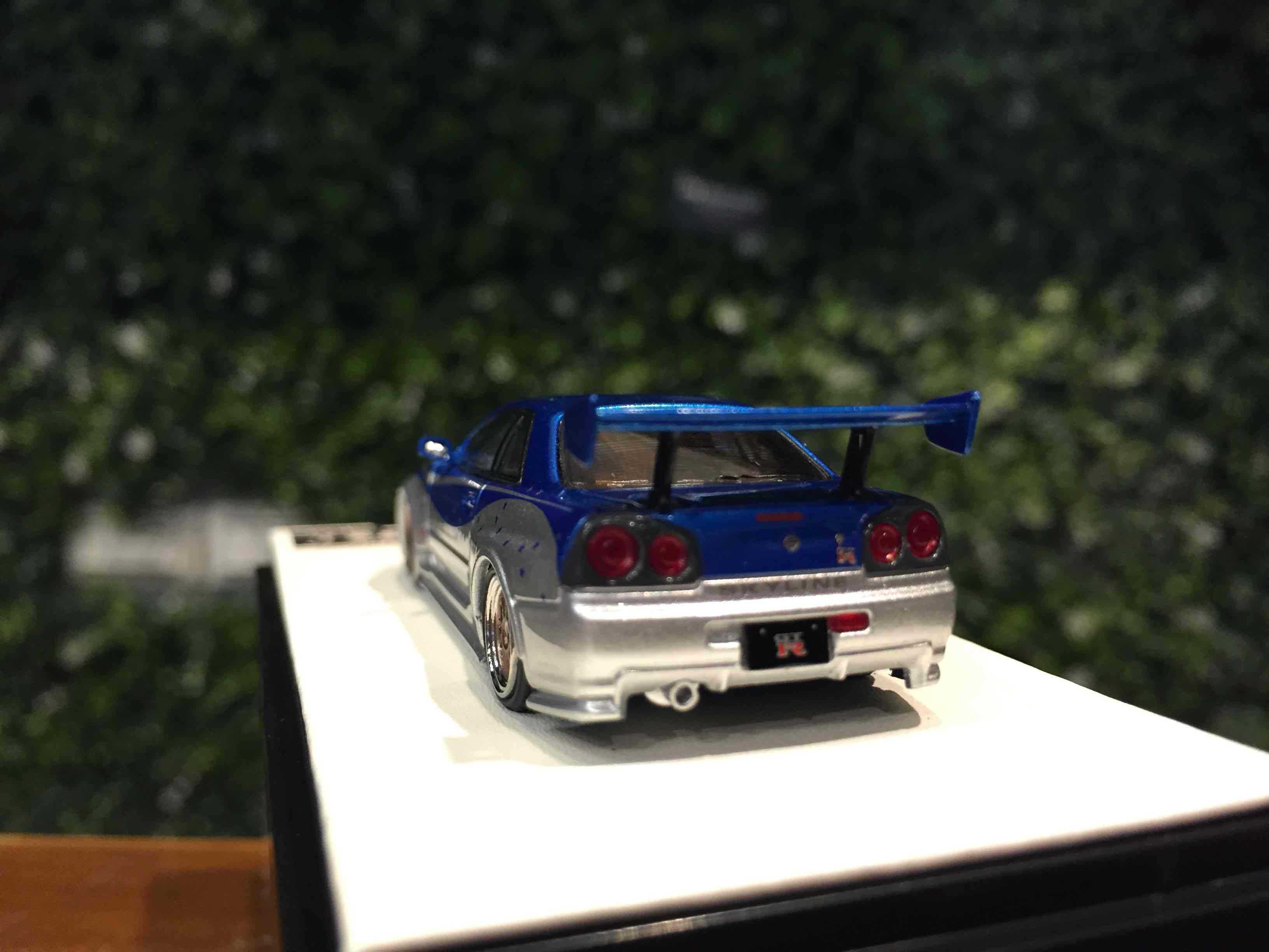 1/64 TimeModel Nissan Skyline GT-R (R34) BL/SL TM643426【MGM】