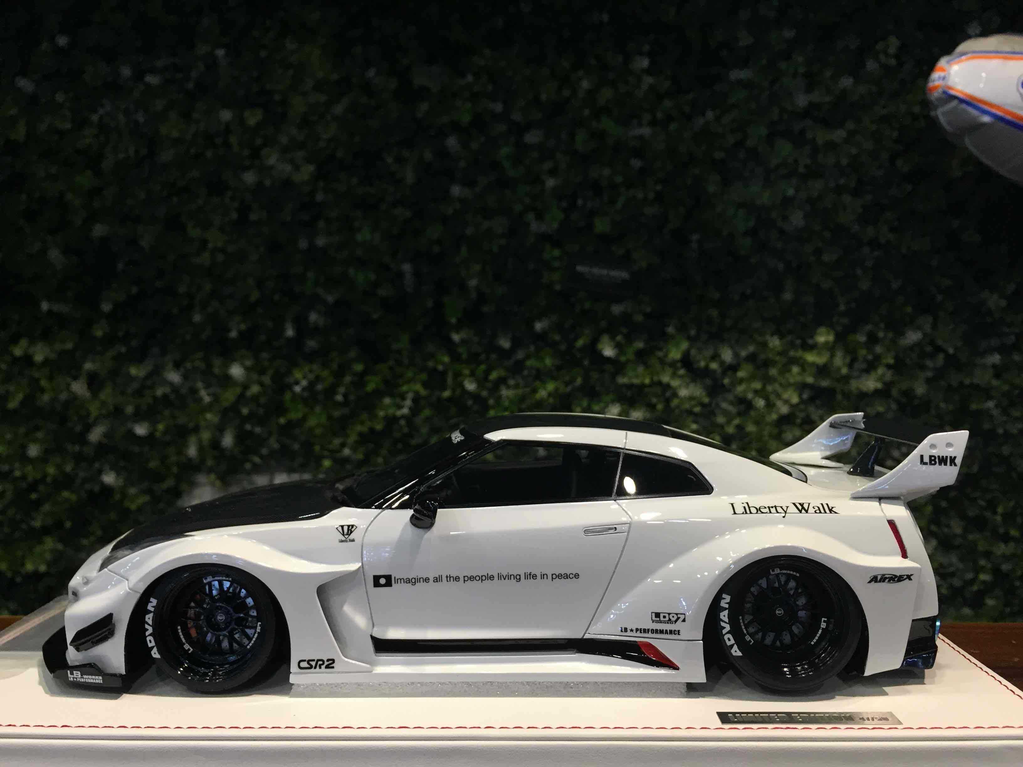 1/18 Onemodel LBWK Nissan GT-R (R35) Pearl White【MGM】 - Max Gear Model ...