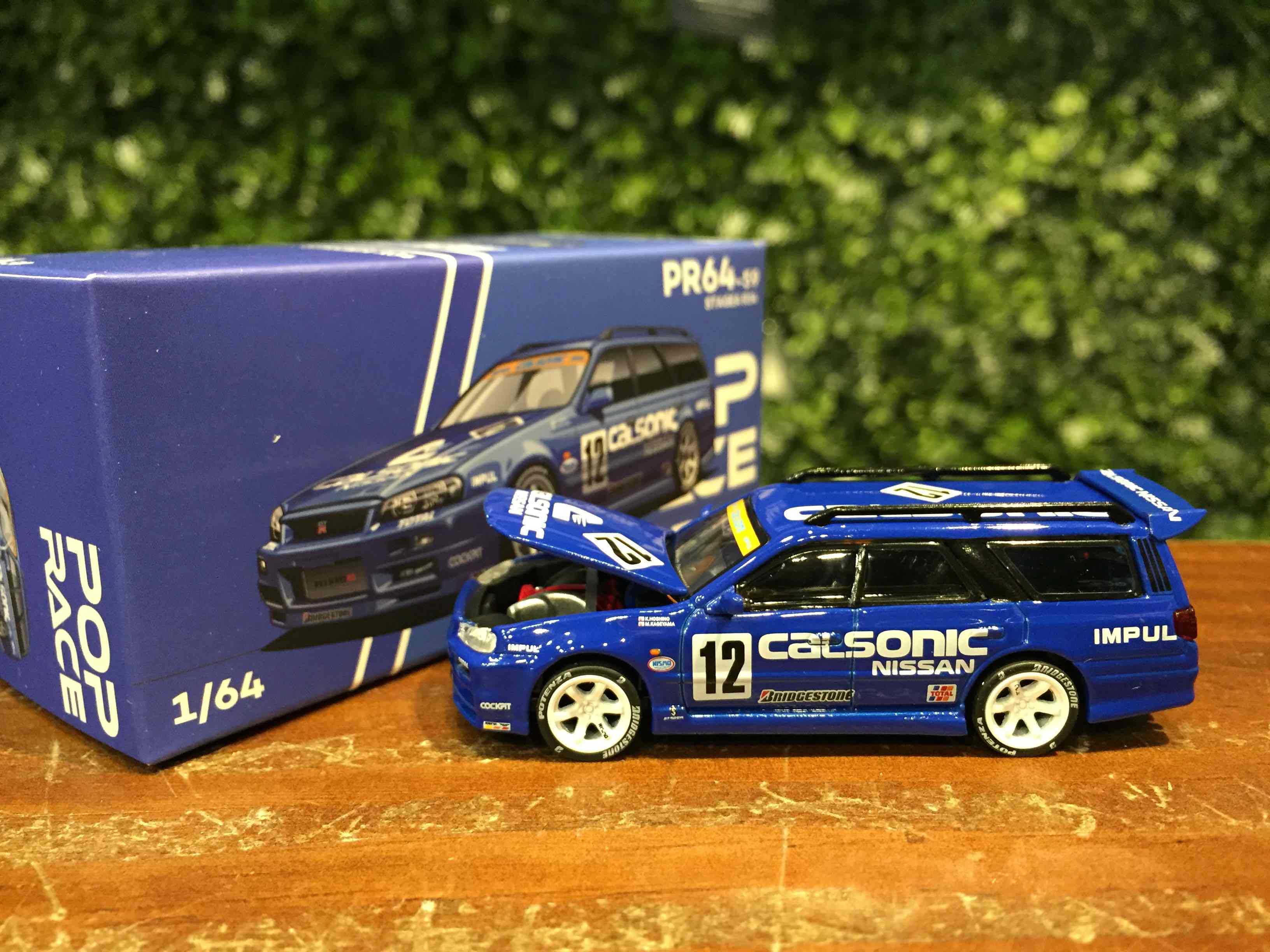 1/64 POPRACE Nissan Stagea R34 Calsonic PR640059【MGM】