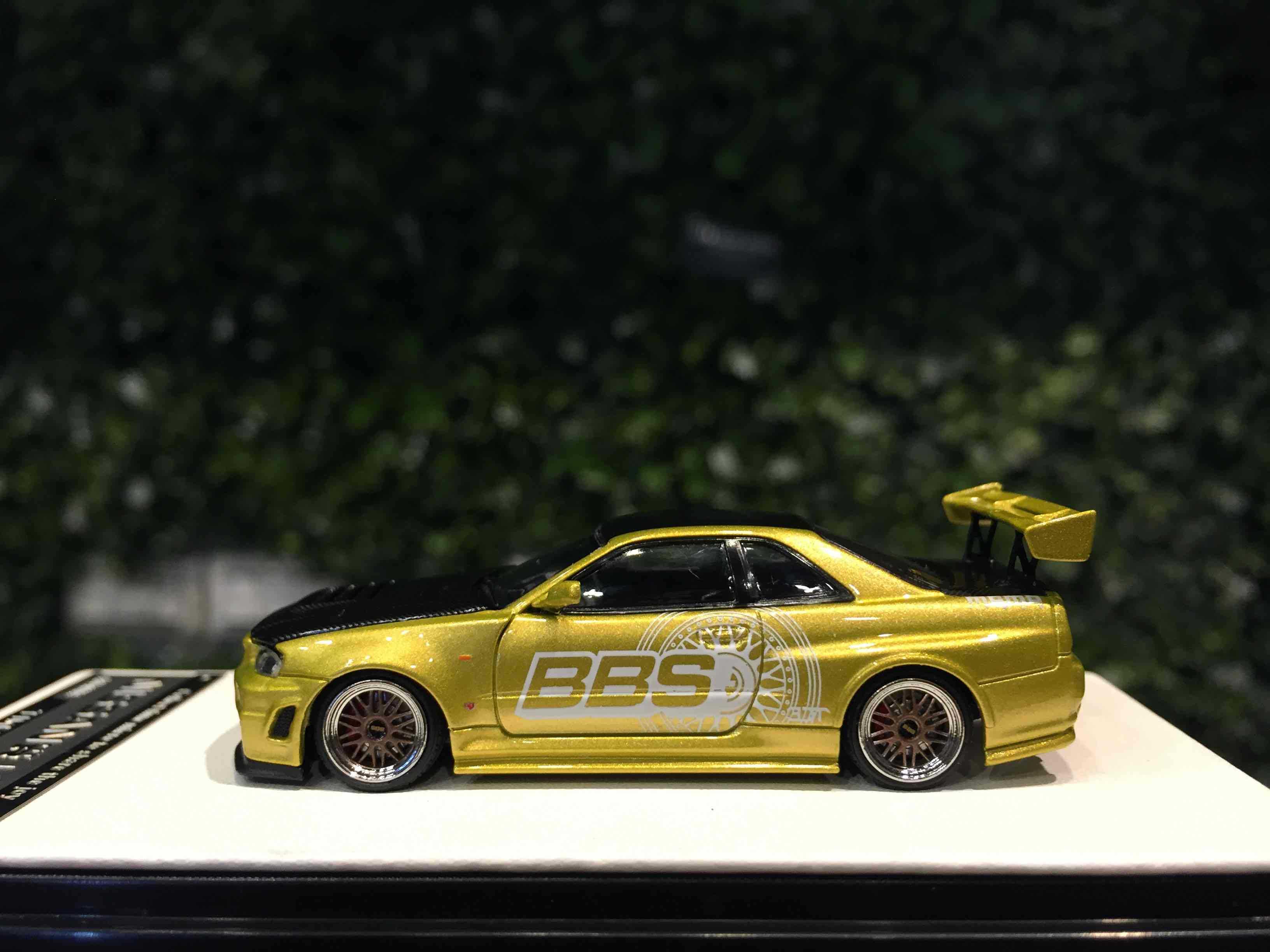 1/64 TimeModel Nissan Skyline GT-R (R34) Gold TM643425【MGM】