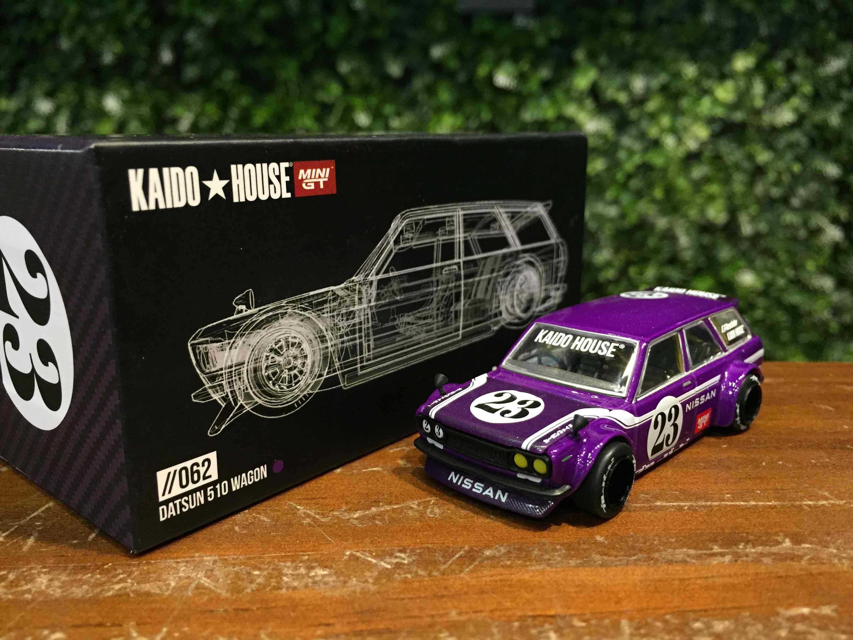 1/64 MiniGT Datsun Kaido 510 Wagon Carbon V1 KHMG062【MGM】