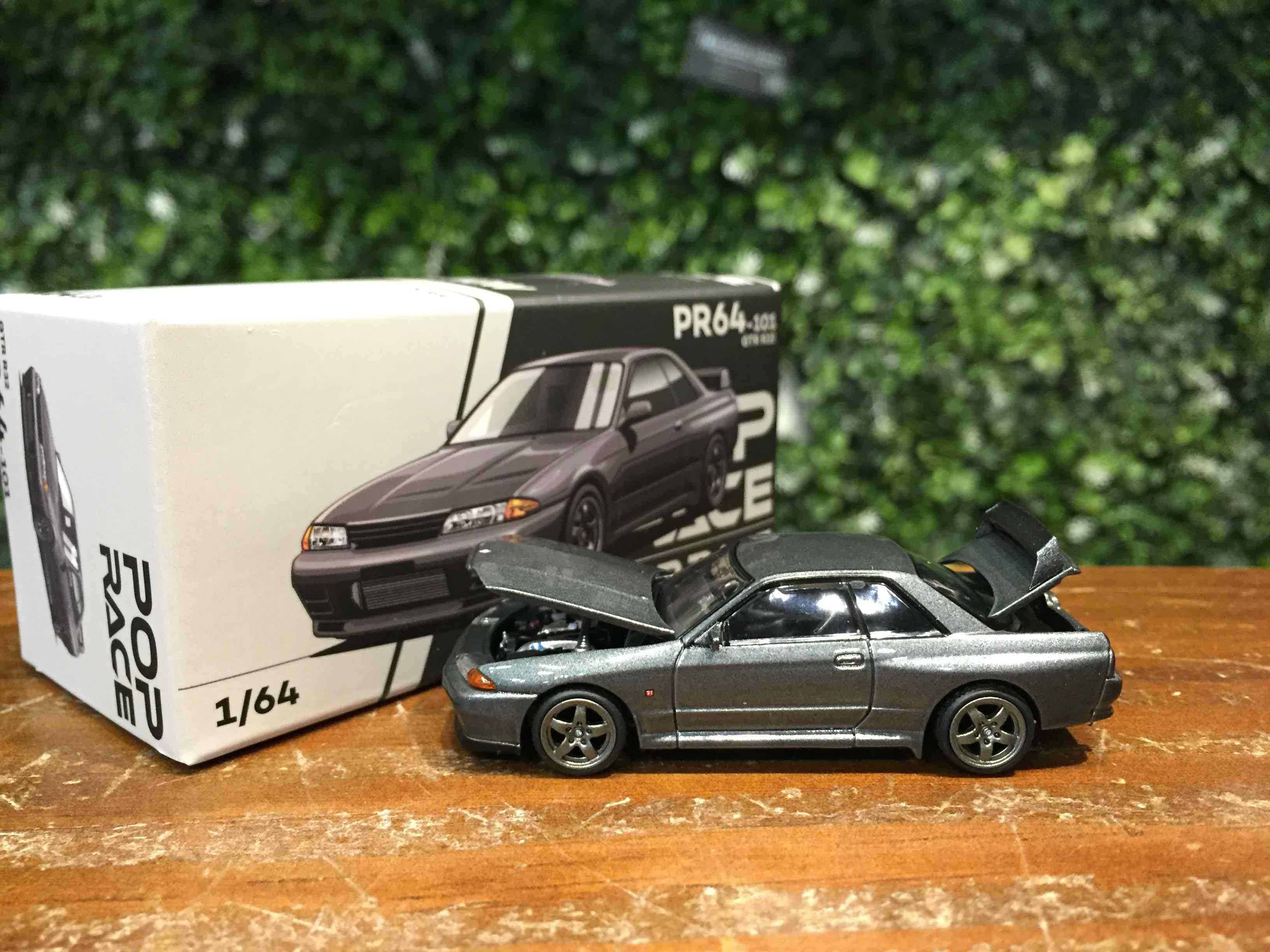 1/64 POPRACE Nissan Skyline GT-R (R32) GunGrey PR640101【MGM】