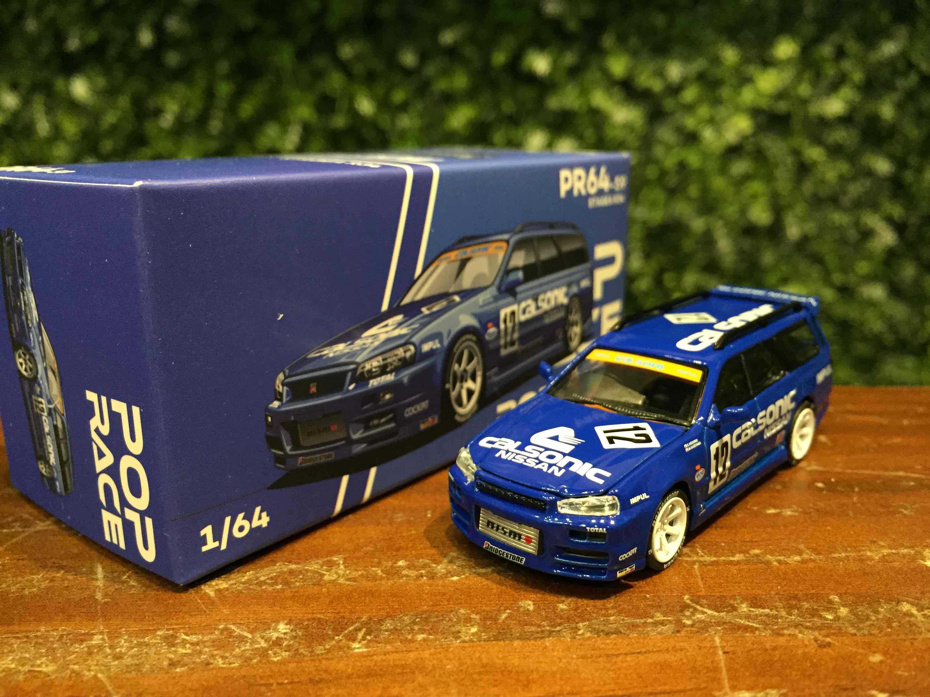 1/64 POPRACE Nissan Stagea R34 Calsonic PR640059【MGM】