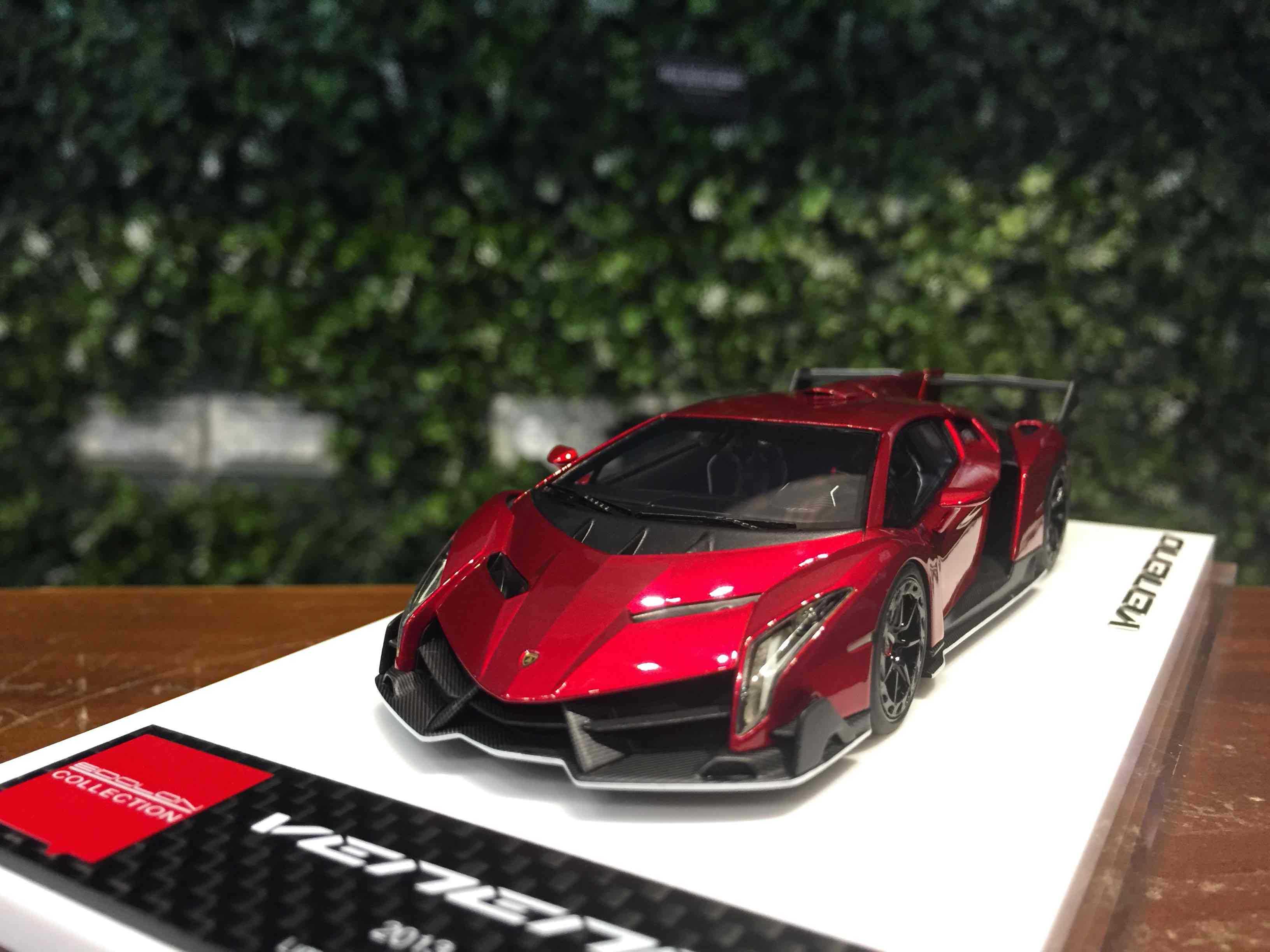 1/43 MakeUp Lamborghini Veneno 2013 Candy Red EM449D【MGM】