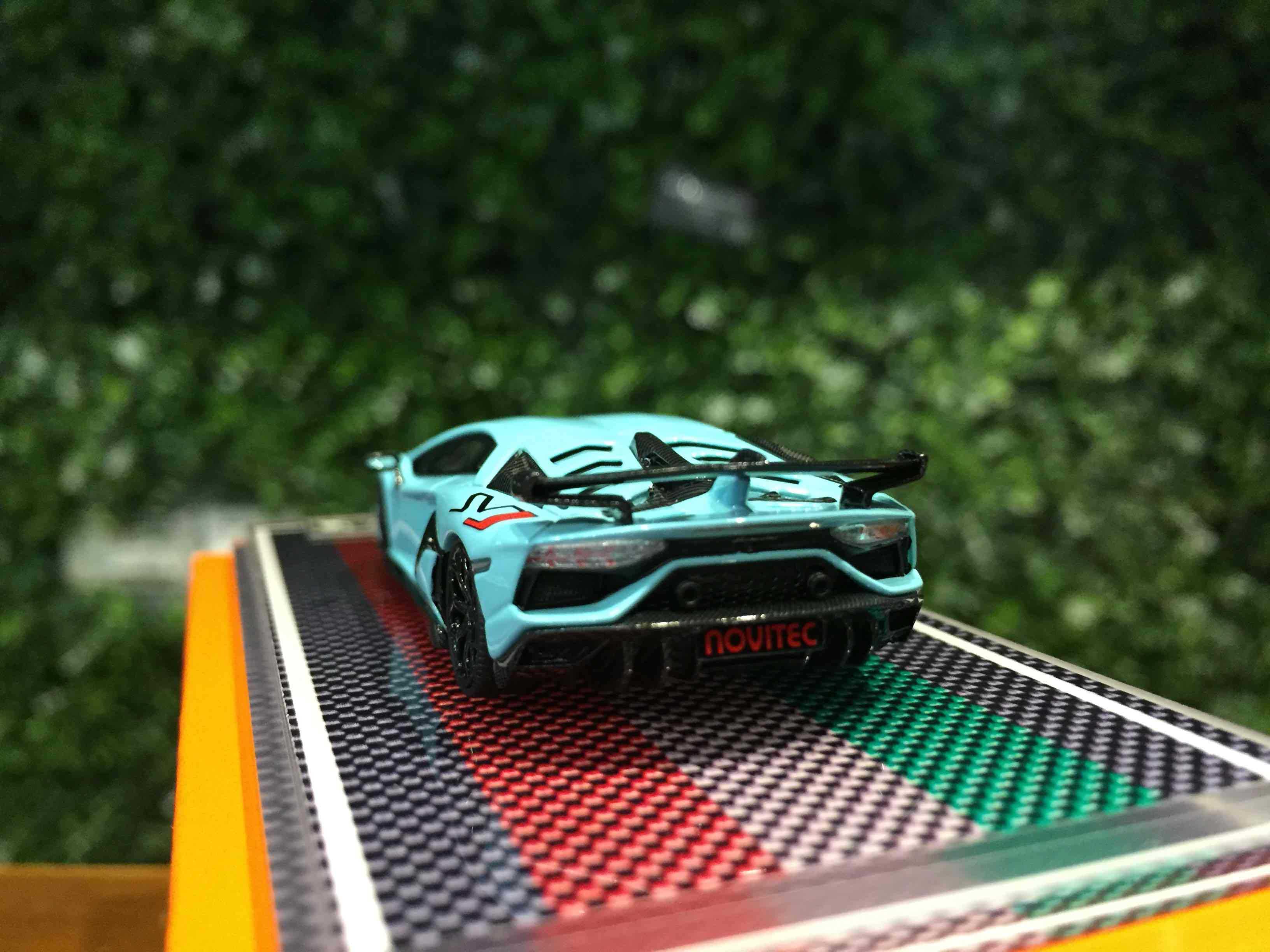 1/64 U2 Novitec Lamborghini Aventador SVJ Miami Blue【MGM】