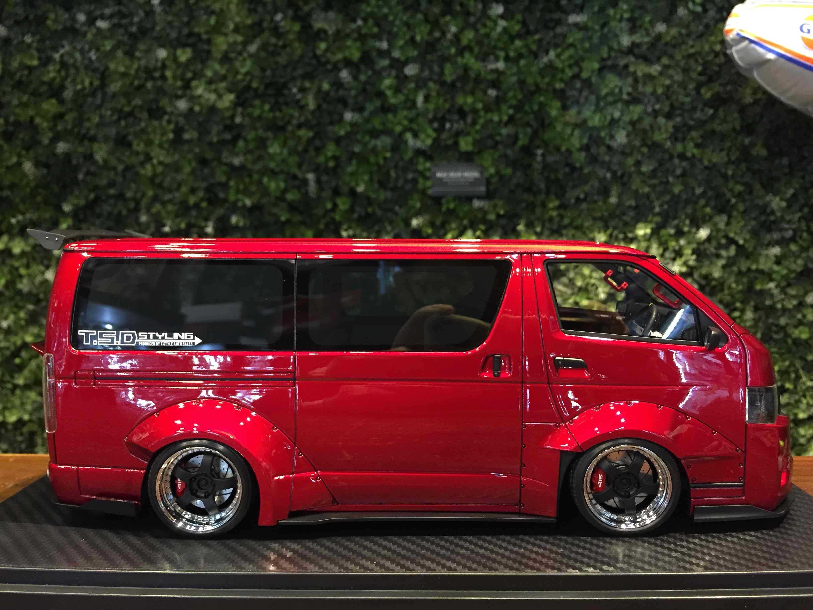 1/18 Ignition TSD Work Toyota Hiace Red Metallic IG2806【MGM