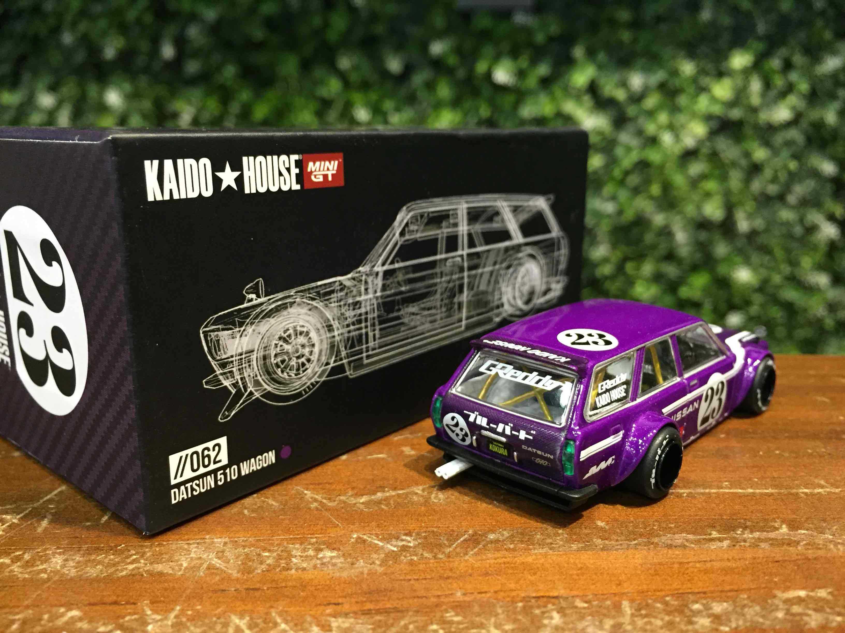 1/64 MiniGT Datsun Kaido 510 Wagon Carbon V1 KHMG062【MGM】