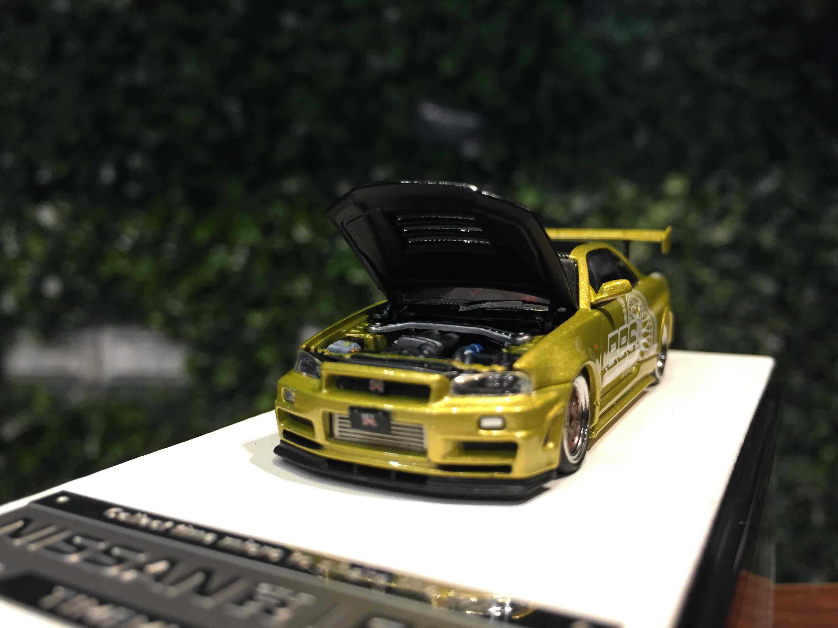 1/64 TimeModel Nissan Skyline GT-R (R34) Gold TM643425【MGM】