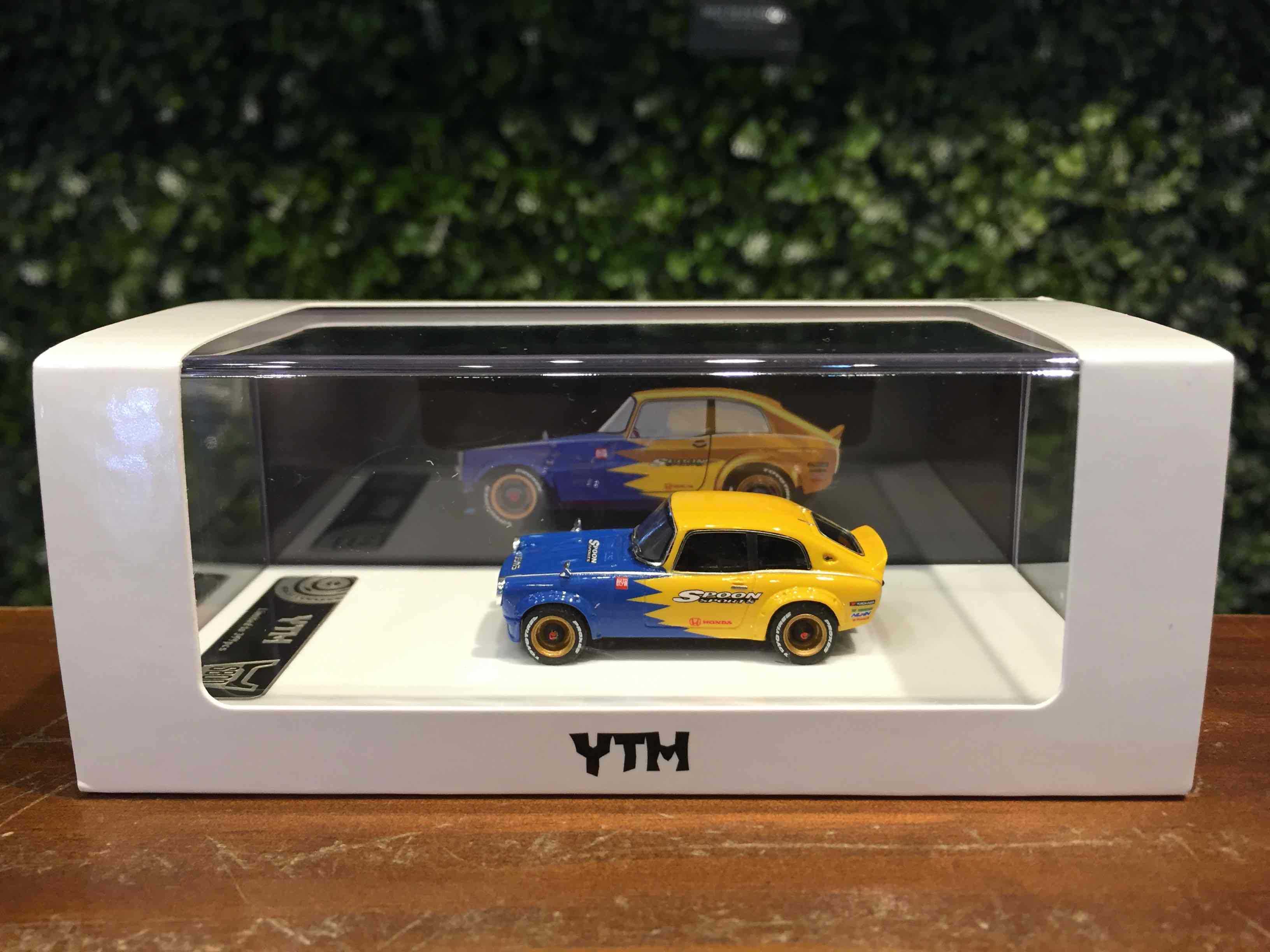 YTM 1/64 ホンダS800 イエロー/ブルー spoonカラー