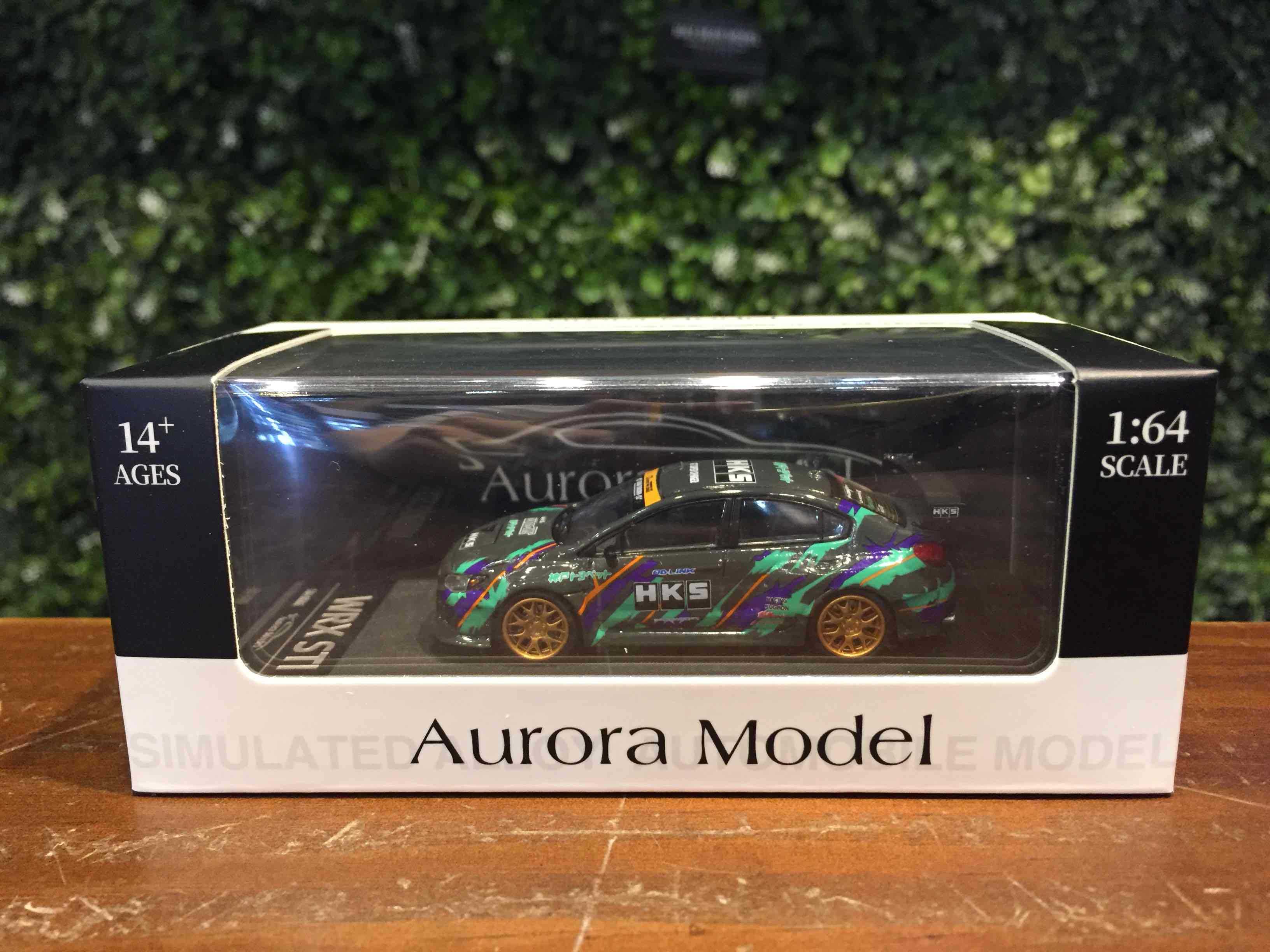 1/64 Aurora Subaru WRX STI HKS AM645407【MGM】 - Max Gear