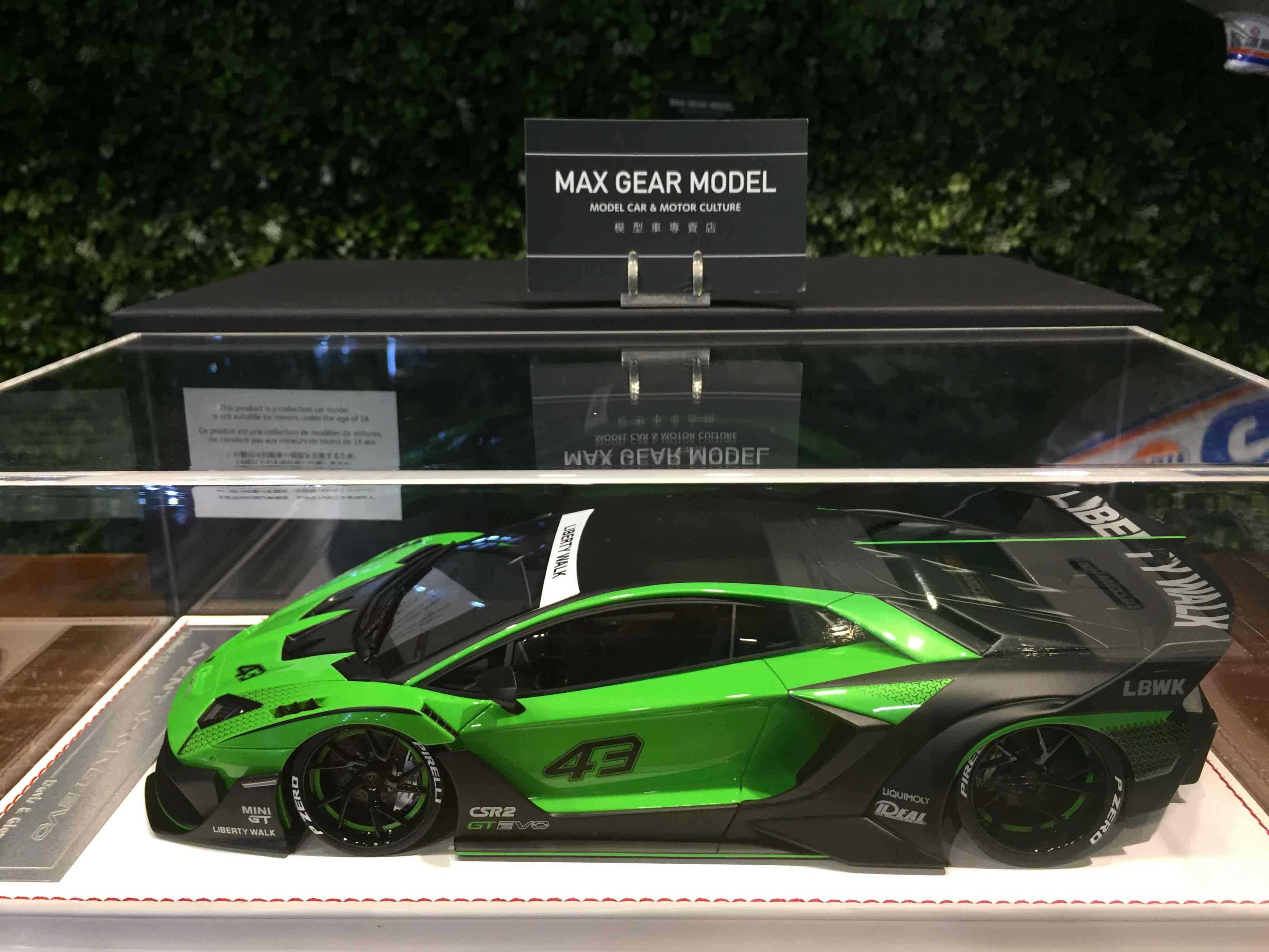 1/18 D\u0026G LBWK Aventador GT EVO Pearl Green DG180223C【MGM】