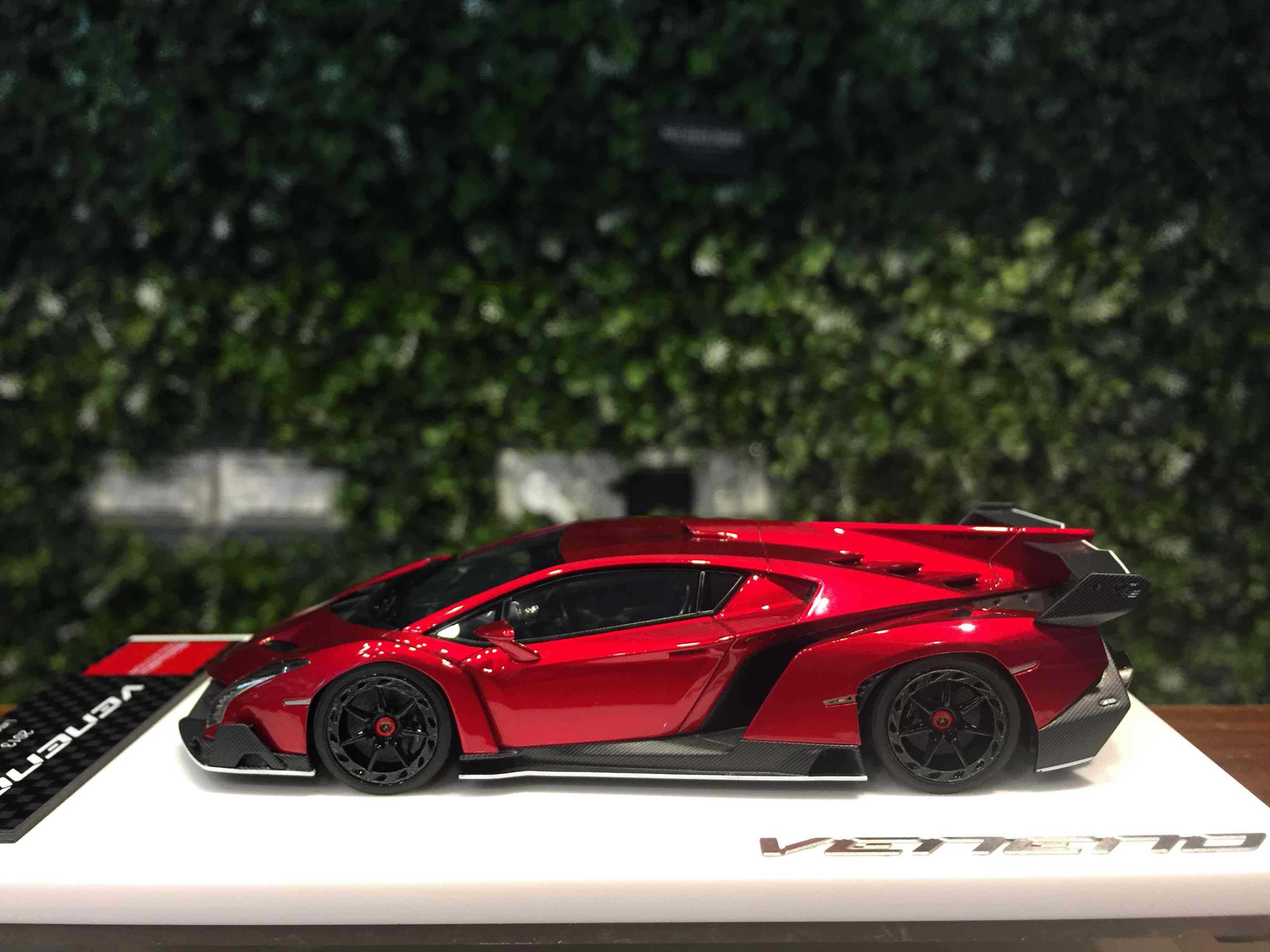 1/43 MakeUp Lamborghini Veneno 2013 Candy Red EM449D【MGM】