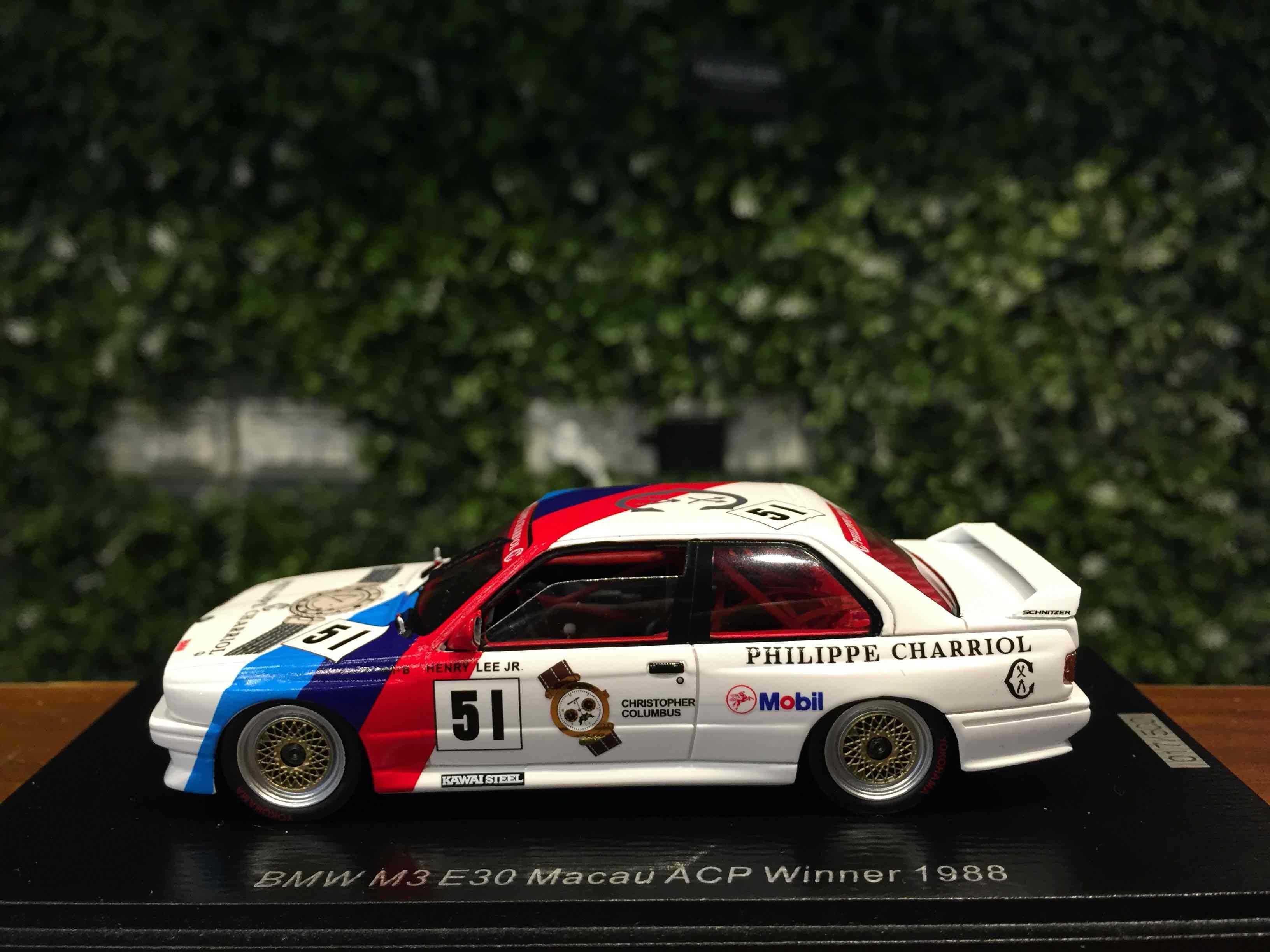 1/43 Spark BMW M3 E30 Macau ACP Winner 1988 SA270【MGM】