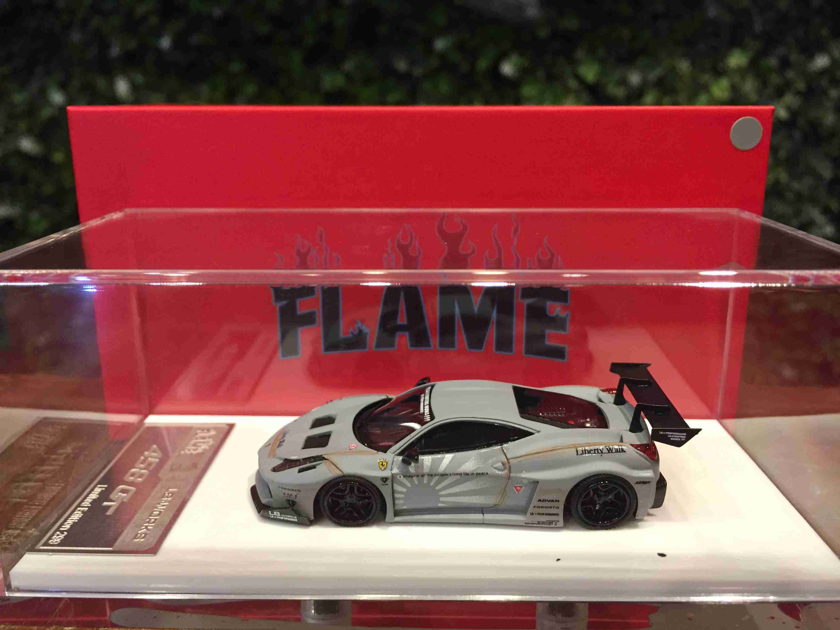 1/64 Flame LBWK Ferrari 458 GT Combat Grey【MGM】 - Max Gear Model