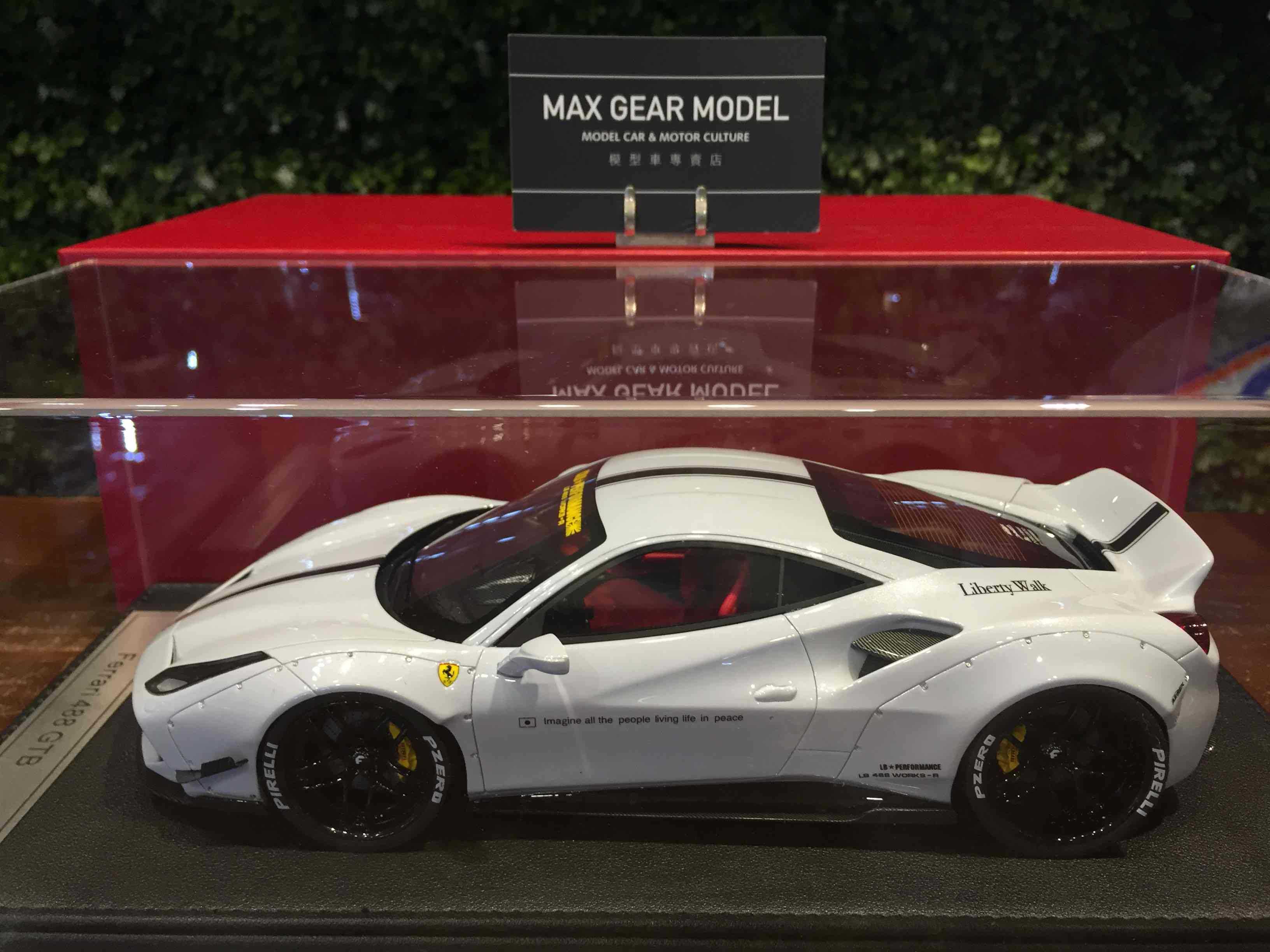 1/18 GL Model LBWK Ferrari 488 GTB Light Grey【MGM】